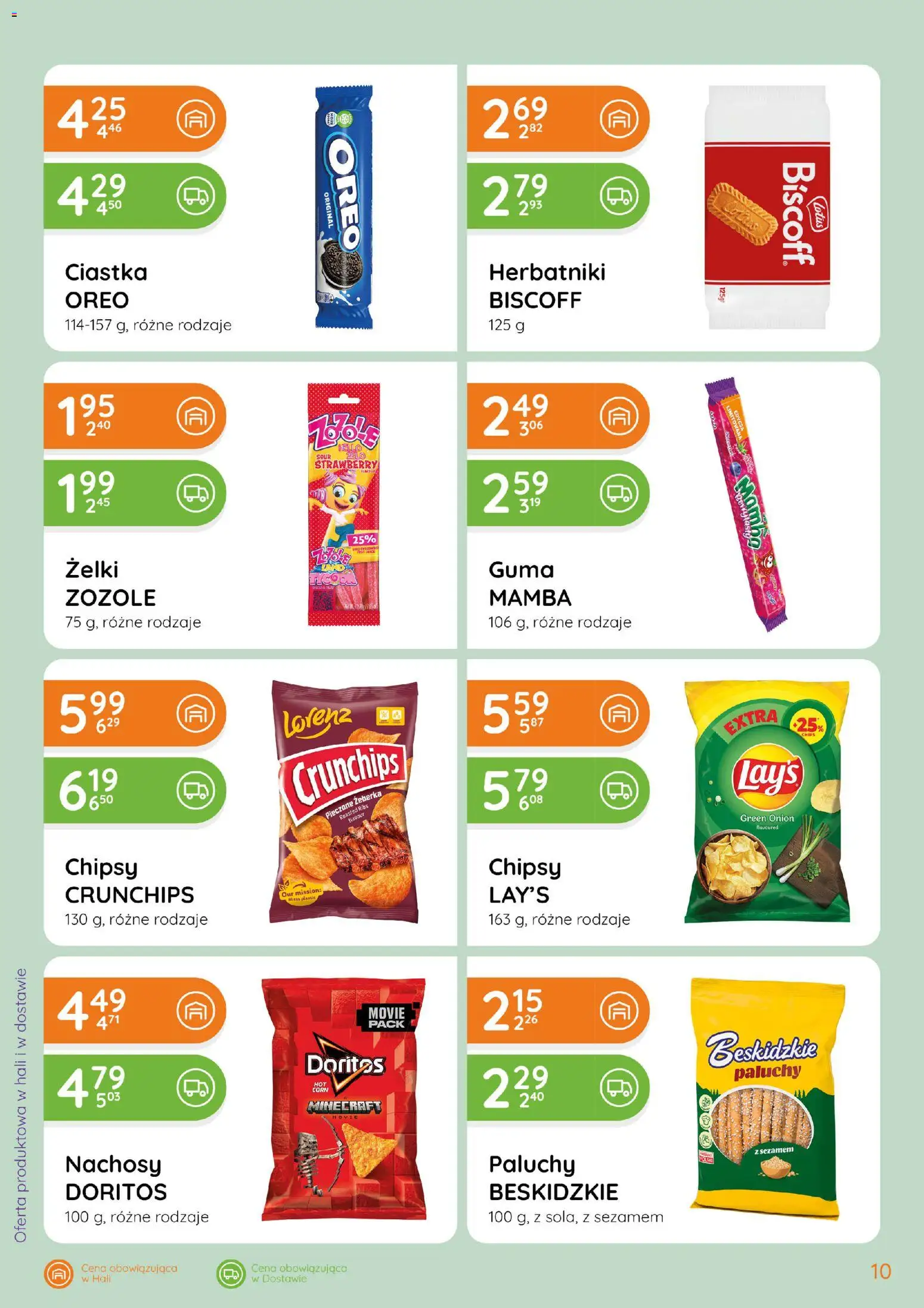 Eurocash gazetka - Ofensywa Spożywcza od 02.04.2026 | Strona: 10 | Produkty: Chipsy, Doritos, Żelki, Ciastka