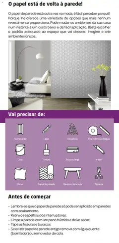 Pré-visualização BricoMarché Papel de Parede válido de 27.12.2023 | Página: 2 | Produtos: Bancada, Mesa, Papel de parede