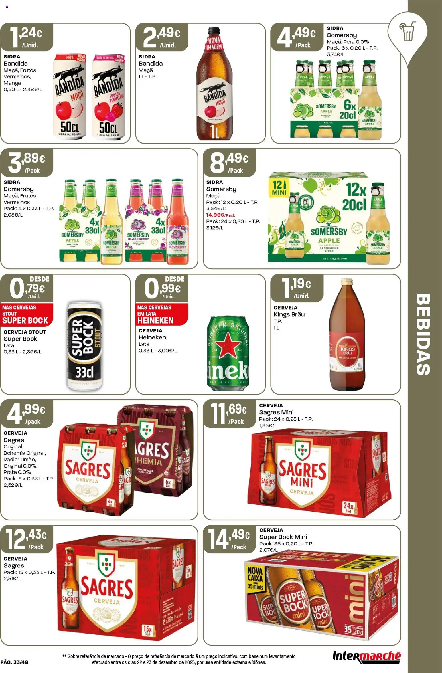 Intermarché folheto │ válido de 29.01.2026 | Página: 33 | Produtos: Super bock, Base, Maça, Cerveja