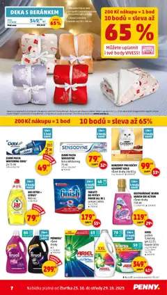 Náhled letáku Penny Market leták - Čtvrtečník od 23.10.2025 | Strana: 7 | Produkty: Deka s beránkem, Gourmet, Ariel, Body