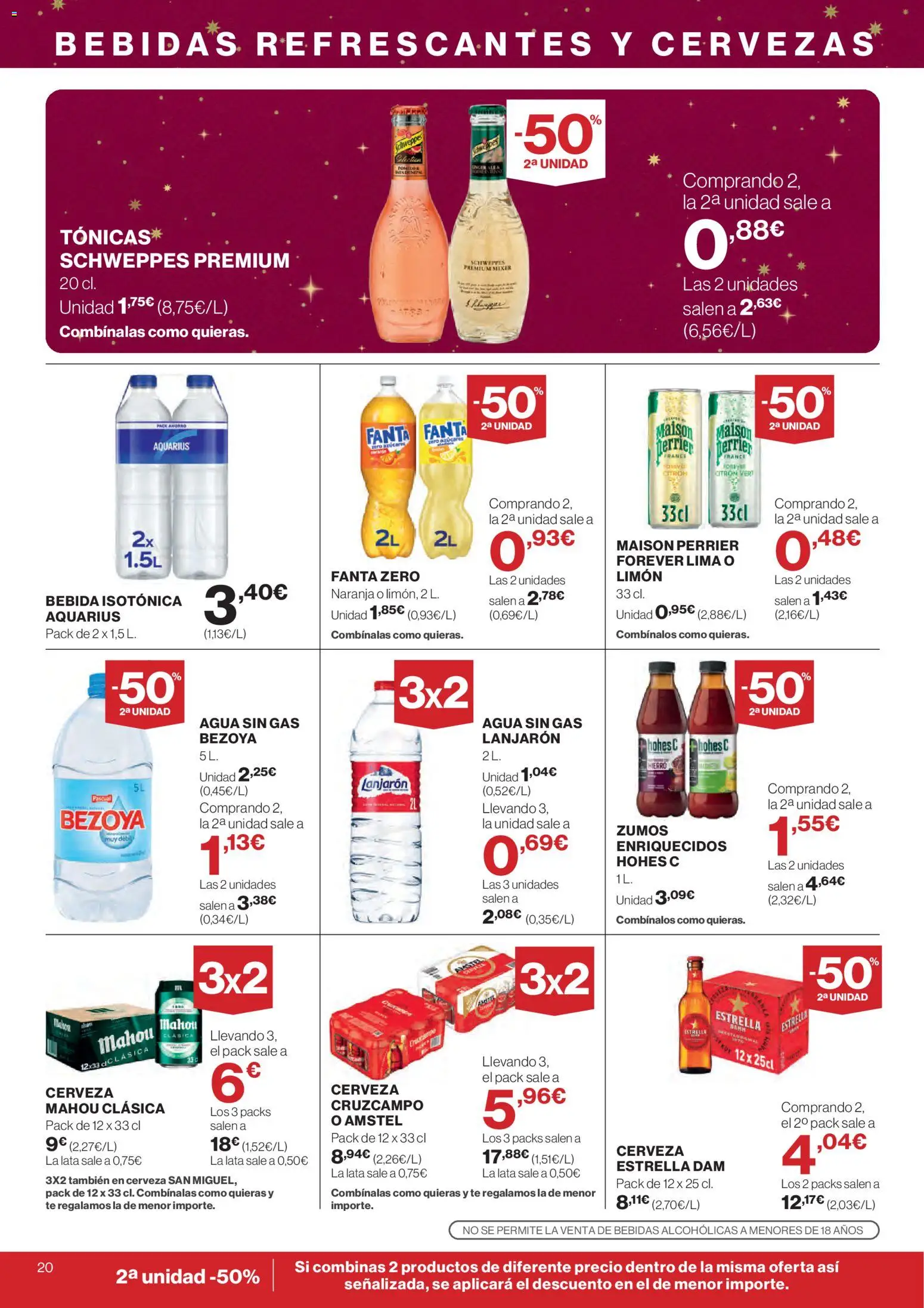 Supercor folleto │ válido desde el 20.11.2025 | Página: 20 | Productos: Lima, Cerveza, Té
