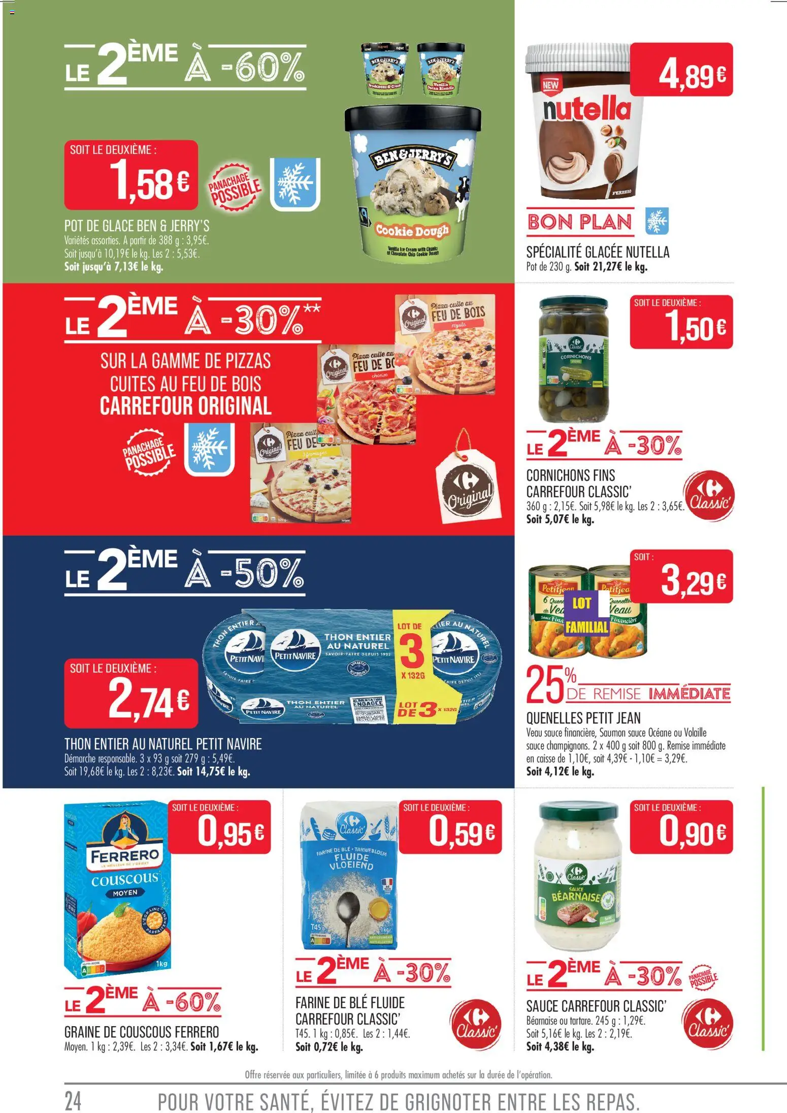 {H1} | Page: 24 | Produits: Chorizo, Farine, Couscous, Saumon