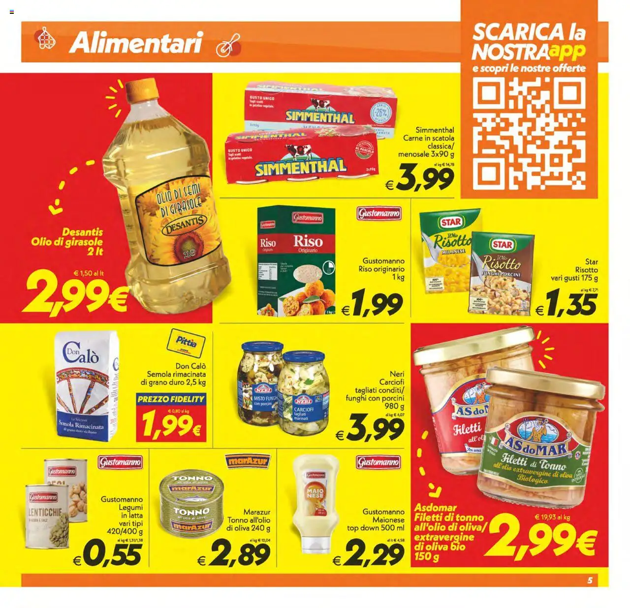 Volantino SuperConveniente del 03.10.2025 | Pagina: 5 | Prodotti: Riso, Lenticchie, Funghi, Olio di semi di girasole