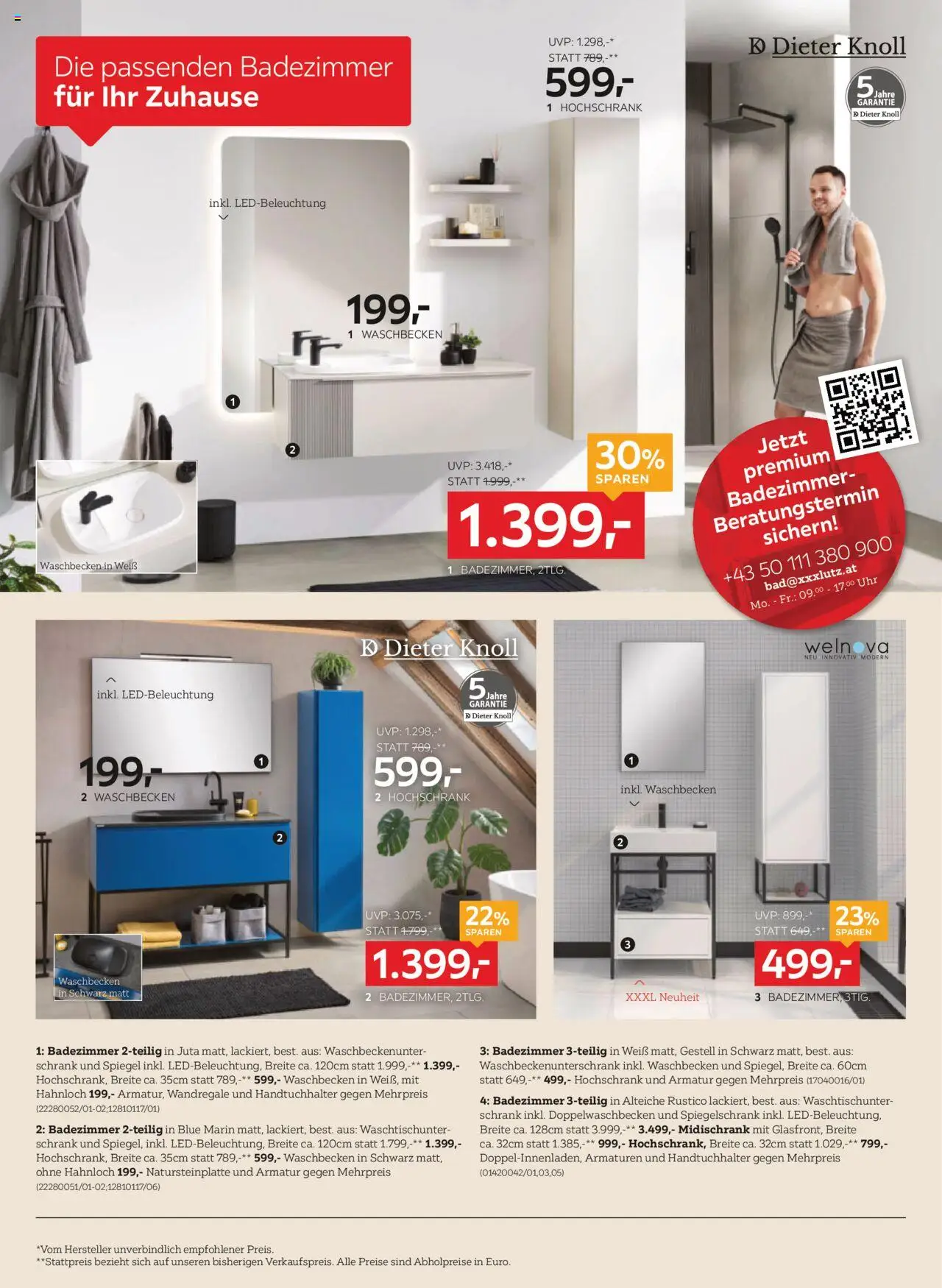 XXXLutz Küchen Nolte gültig ab 26.08.2025 | Seite: 6 | Produkte: Uhr, Schrank, Waschbecken, Spiegel