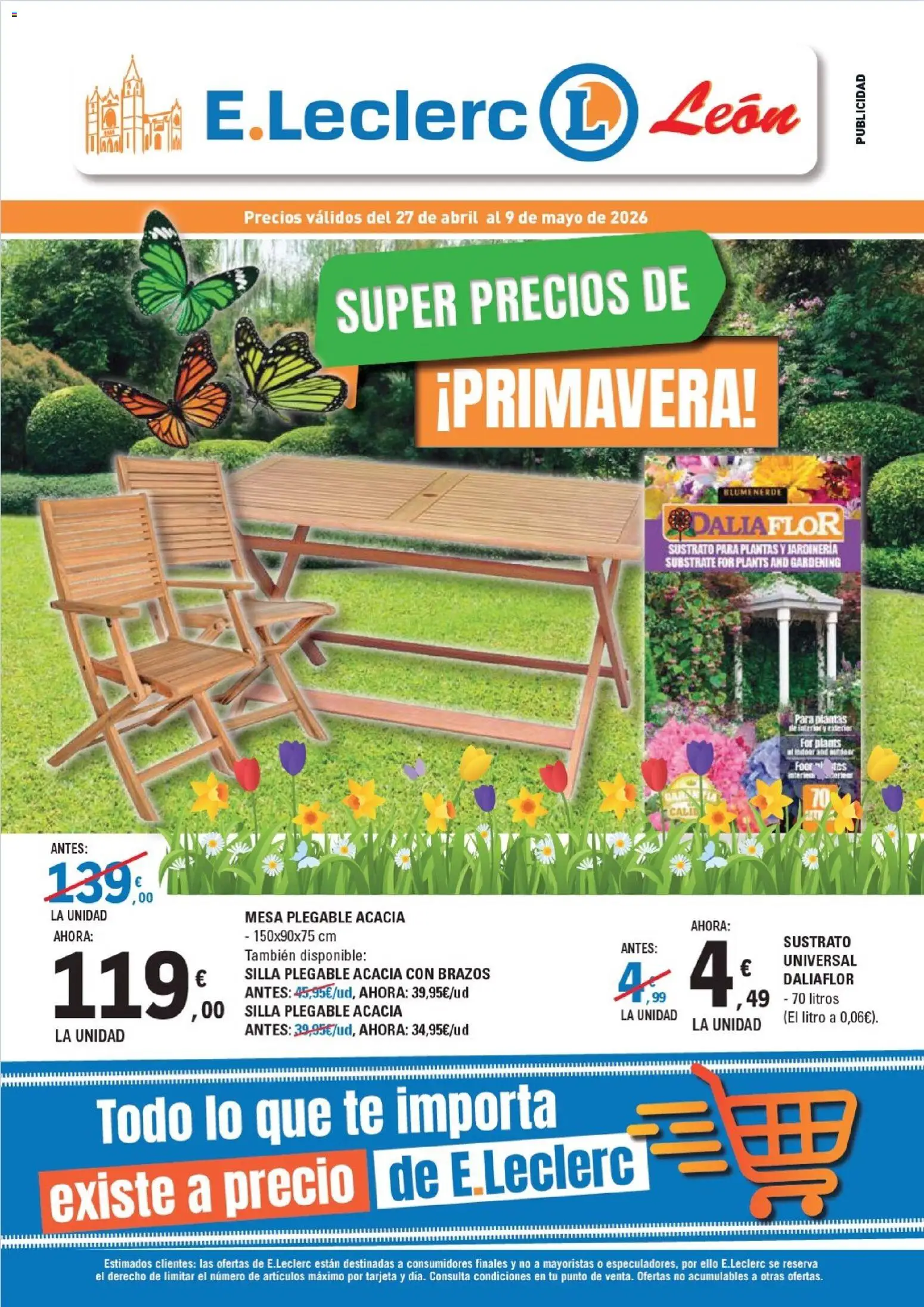 E.Leclerc León │ válido desde el 27.04.2026 | Página: 1 | Productos: Té, Mesa, Silla