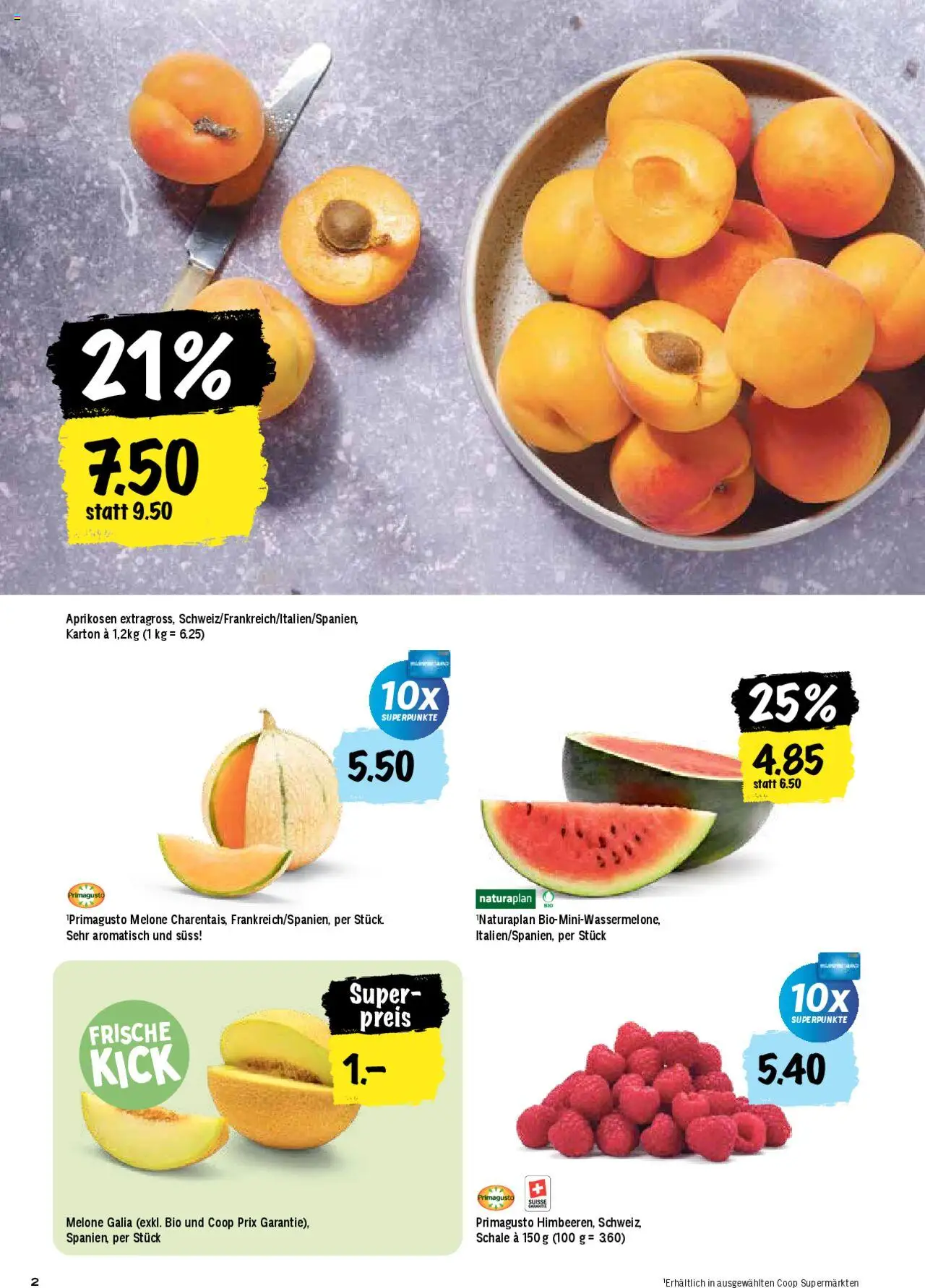 Coop Aktionen ab 26.06.2025 | Seite: 2 | Produkte: Melone