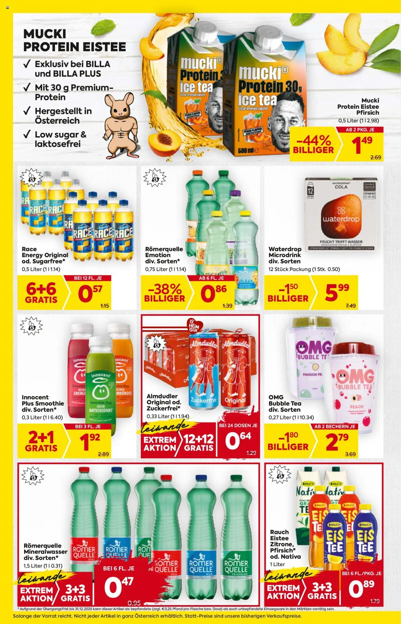 Billa Flugblatt - Salzburg gültig ab 04.09.2025 | Seite: 14 | Produkte: Wasser, Zucker, Pfirsich