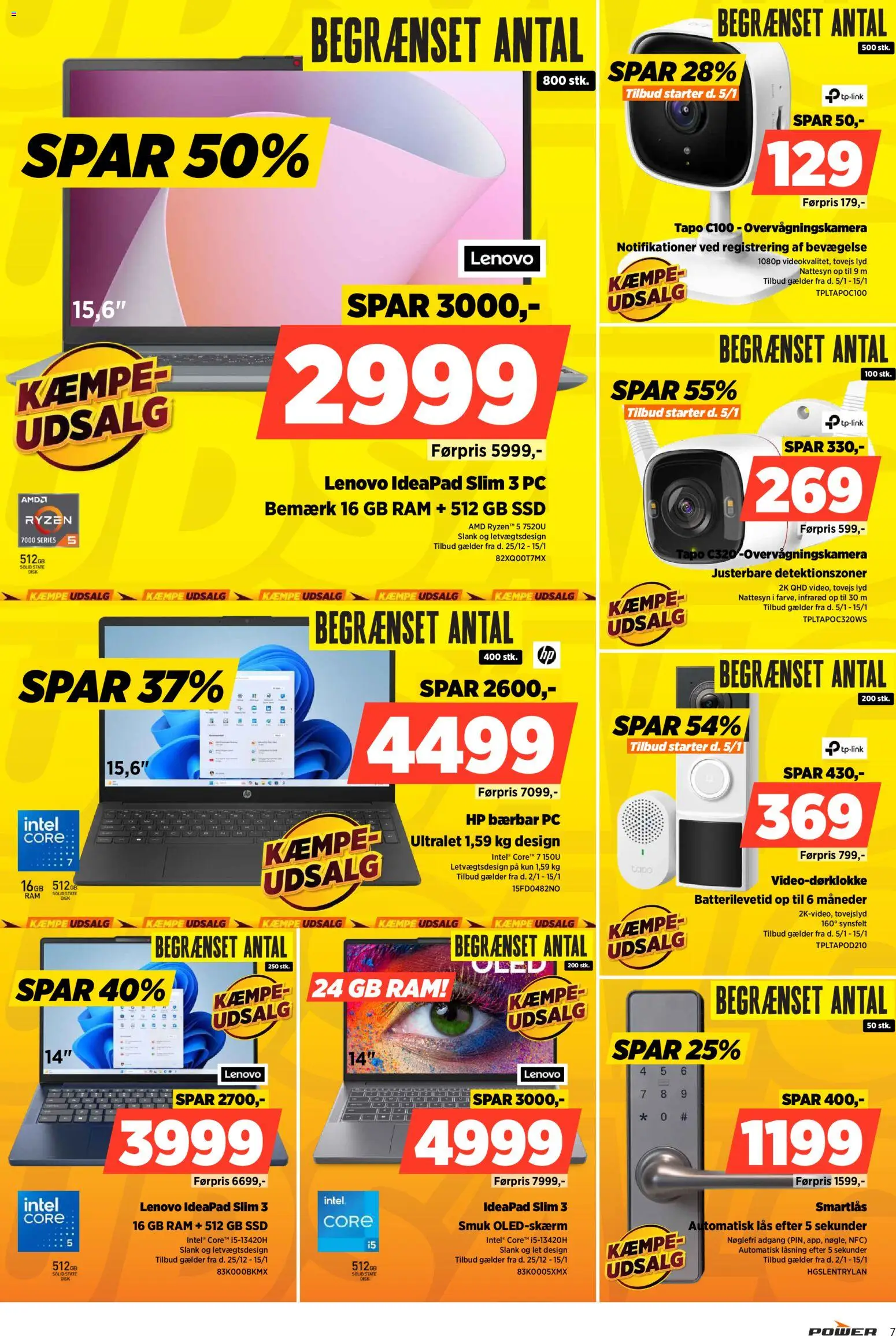 Power tilbudsavis – gyldig fra 02.01.2026 | Side: 7 | Produkter: RAM, Overvågningskamera, PC, SSD