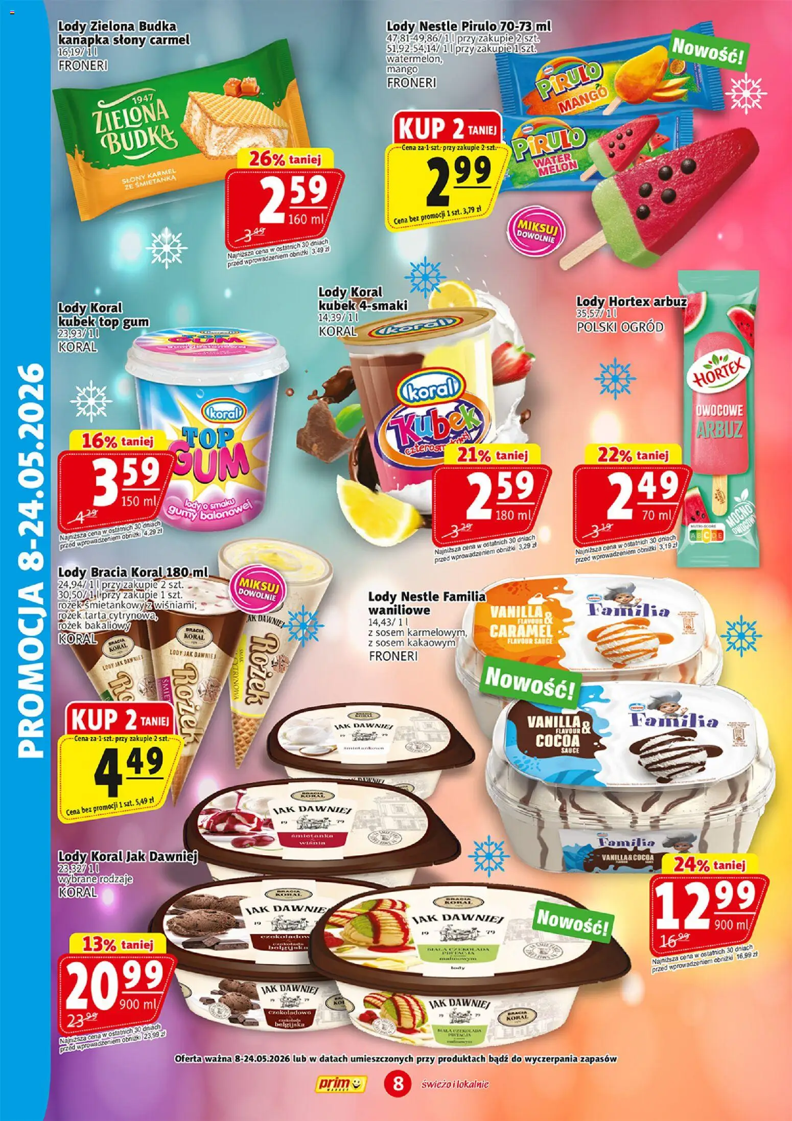 Prim Market promocja - Sezon na grilla od 04.05.2026 | Strona: 8 | Produkty: Mango, Top, Arbuz, Gumy