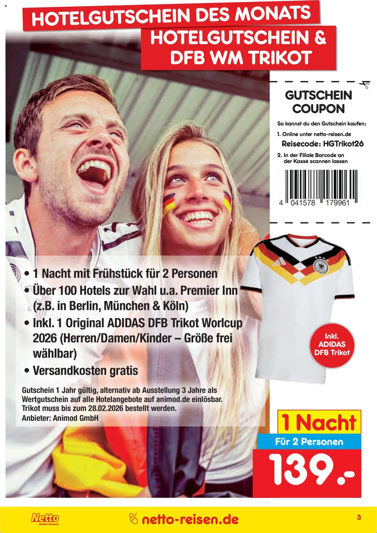 Netto Reisen Prospekt 	 – gültig ab 26.02.2026 | Seite: 3