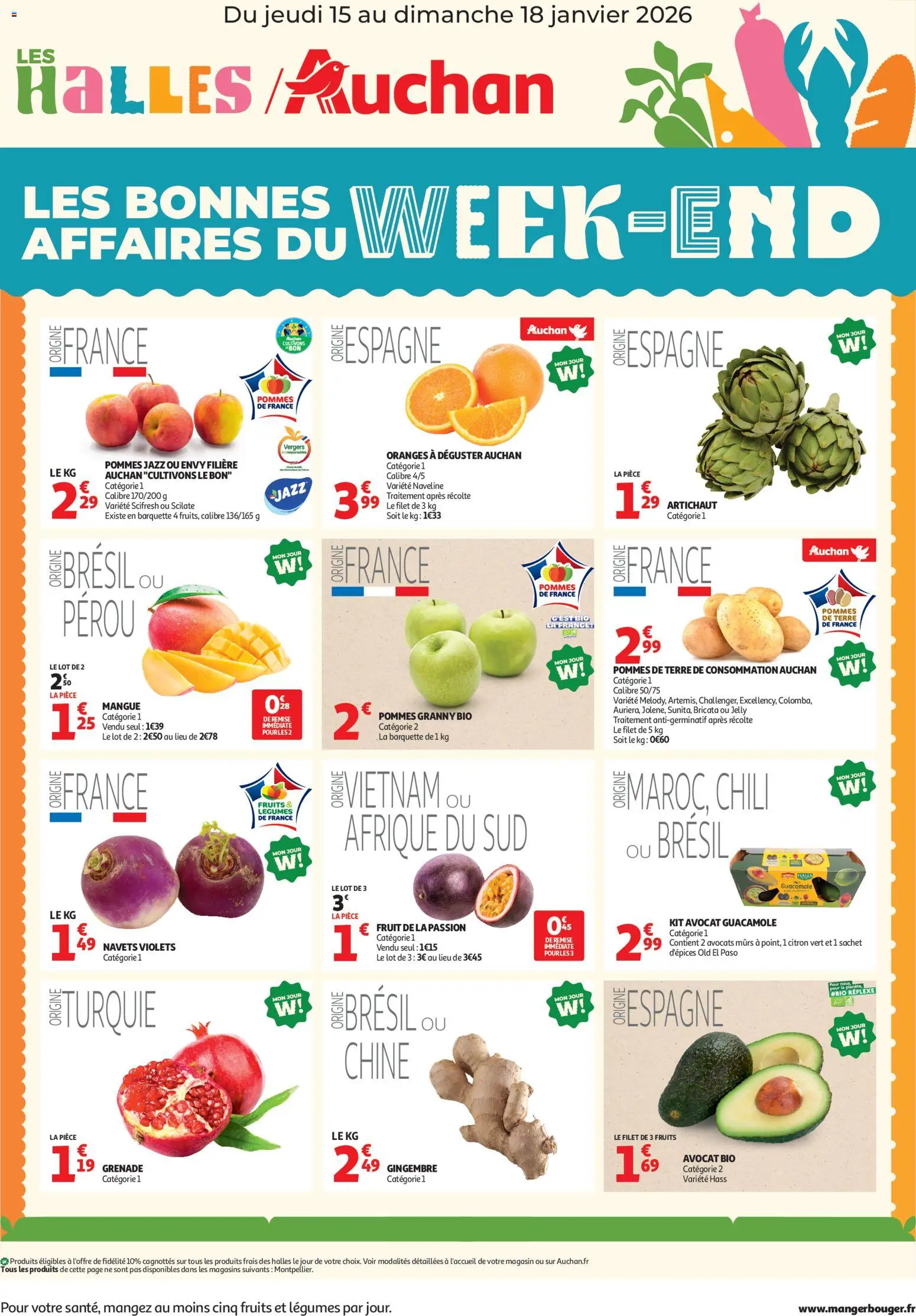 {H1} | Page: 1 | Produits: Citron vert, Fruit de la passion, Mangue, Pommes de terre