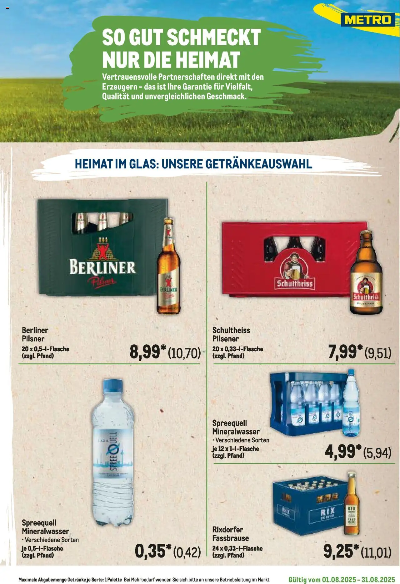 Metro Regionaler Flyer - gültig ab dem 01.08.2025 | Seite: 75 | Produkte: Berliner, Mineralwasser, Fassbrause