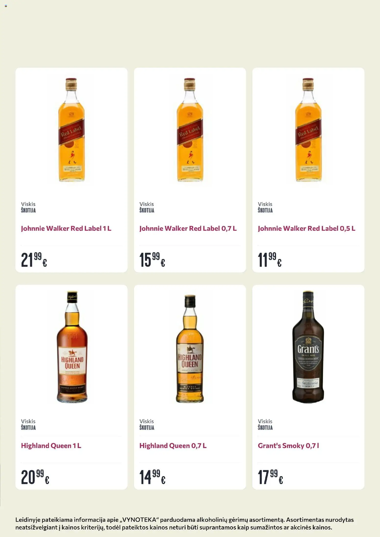 VYNOTEKA akcijos nuo 17.11.2025 | Puslapis: 7 | Prekių: Viskis