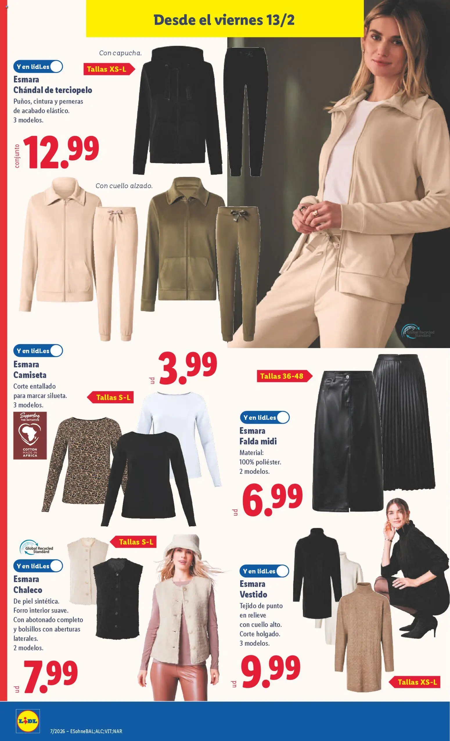 Lidl folleto de bazar │ válido desde el 09.02.2026 | Página: 28 | Productos: Falda midi, Chaleco