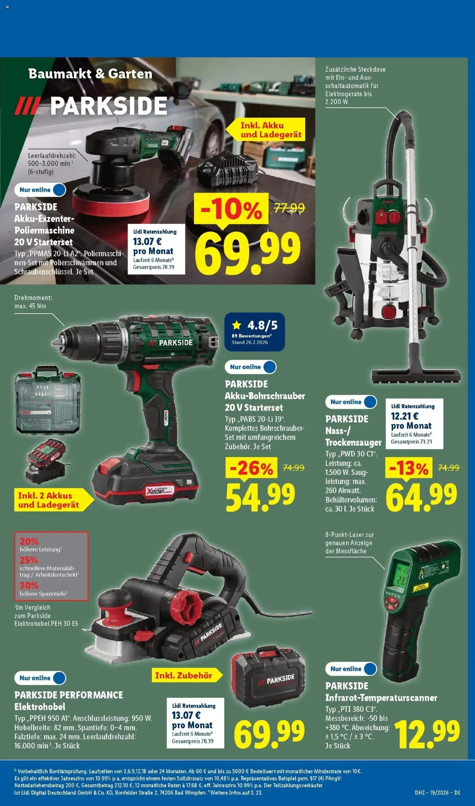 Lidl Německo leták od 04.05.2026 | Strana: 9 | Produkty: Parkside