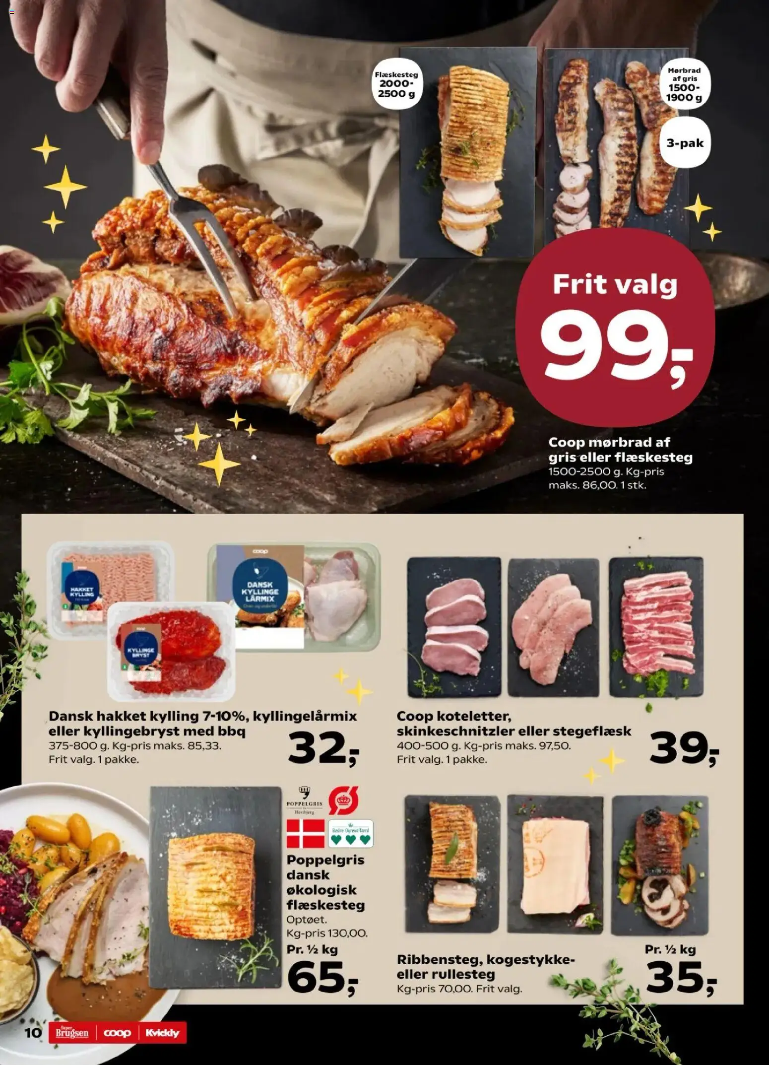 Super Brugsen tilbudsavis – gyldig fra 21.11.2025 | Side: 10 | Produkter: Flæskesteg