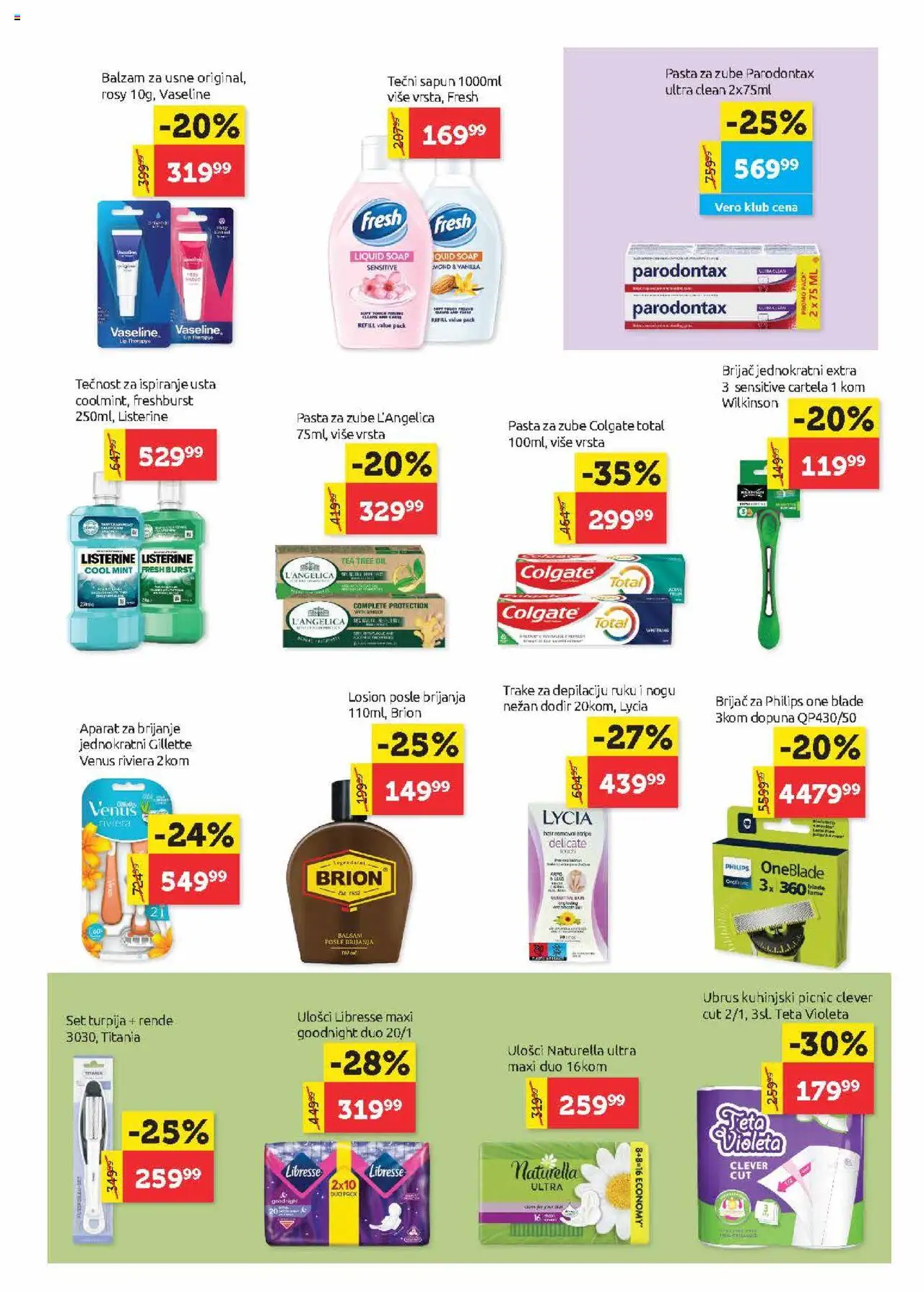 SuperVERO katalog - važi od 07.08.2025 | Strana: 21 | Proizvode: Tečni sapun, Colgate, Aparat za brijanje, Sapun
