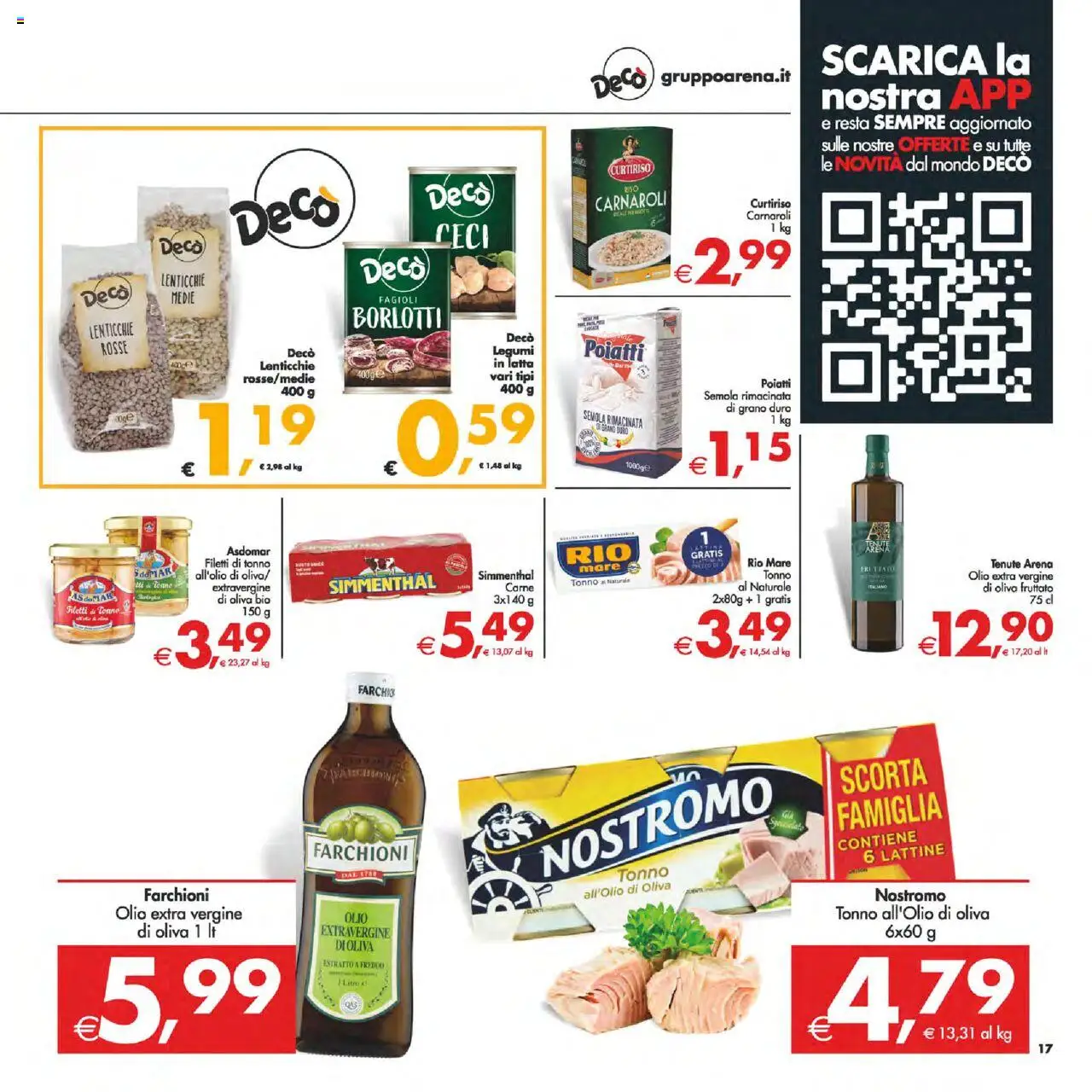 Volantino Decò del 12.09.2025 | Pagina: 17 | Prodotti: Ceci, Lenticchie, Tonno, Tonno al naturale
