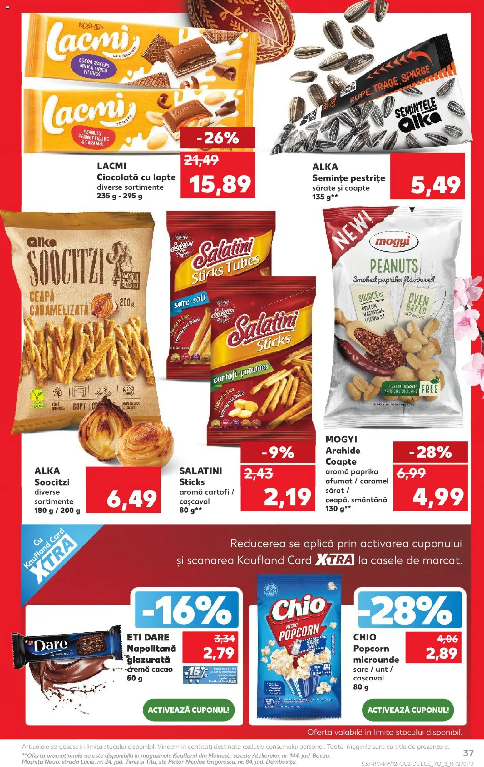 Noul catalog Kaufland – valabil de la 18.03.2026 | Pagină: 37 | Produse: Cașcaval, Arahide, Unt, Cartofi