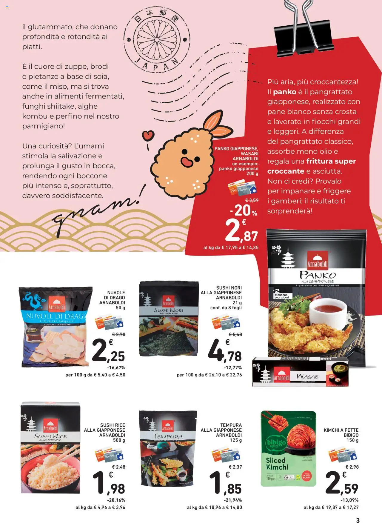 Volantino Conad del 08.08.2025 | Pagina: 3 | Prodotti: Pane, Riso, Olio, Funghi