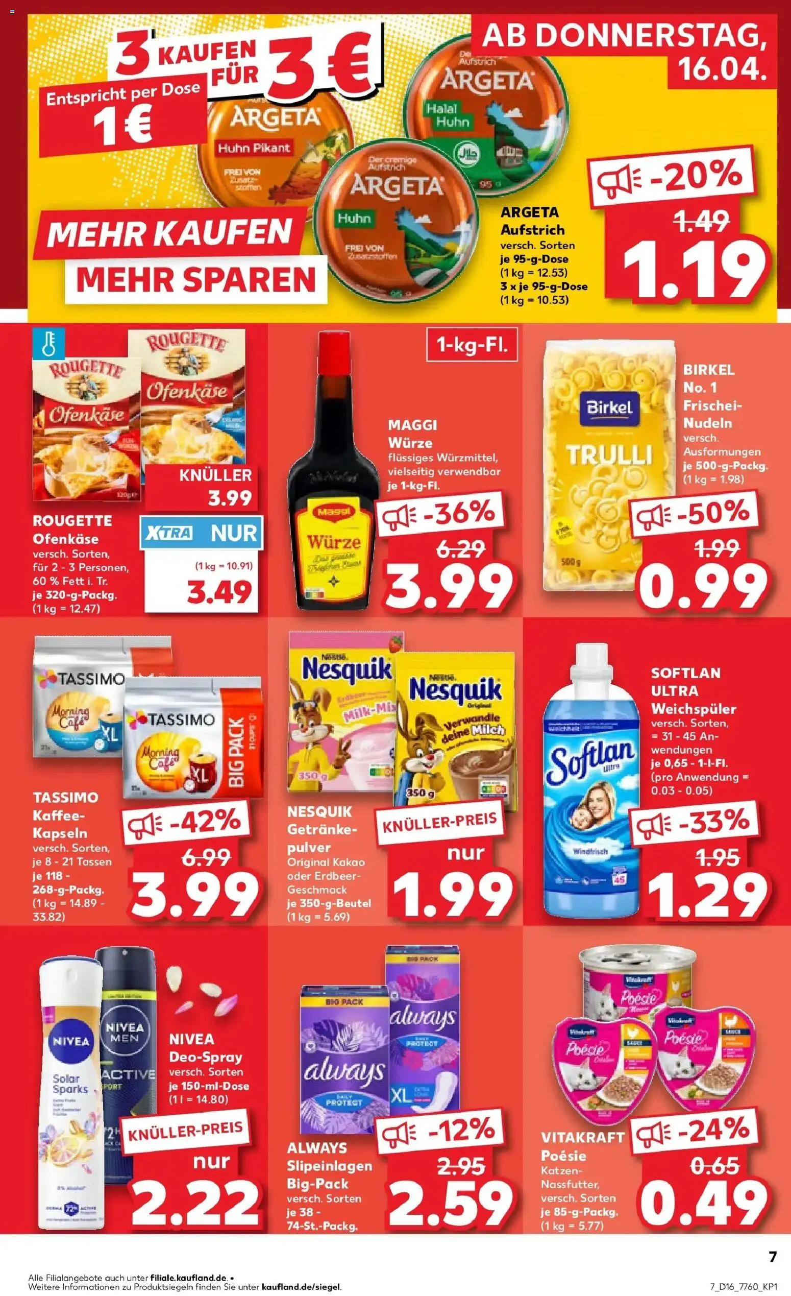 Kaufland Prospekt Ludwigsburg	 – gültig ab 13.04.2026 | Seite: 19 | Produkte: Maggi, Kaffee, Rougette ofenkase, Weichspüler