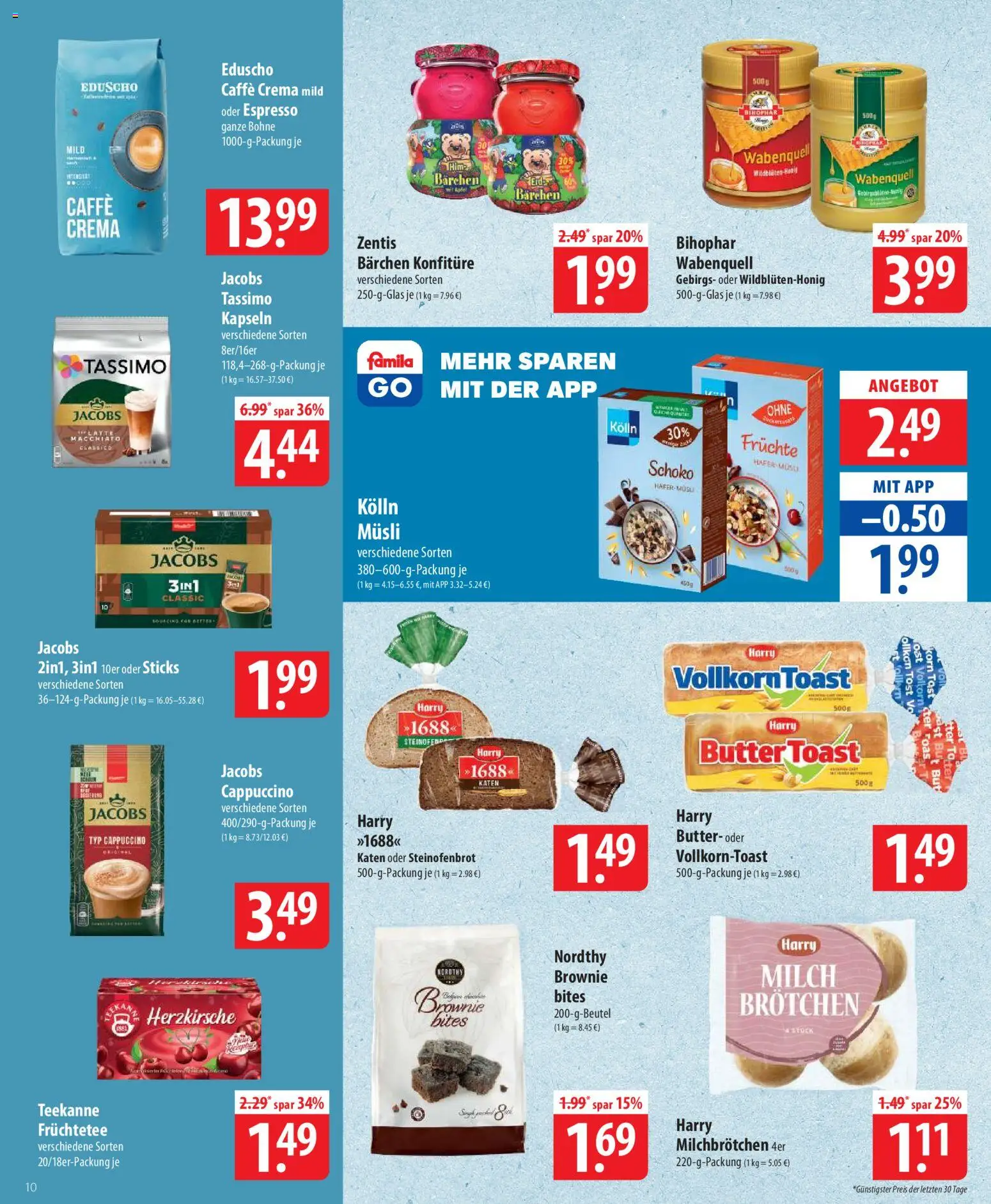 Famila Prospekt 	 – gültig ab 23.03.2026 | Seite: 10 | Produkte: Musli, Kolln, Milch, Toast