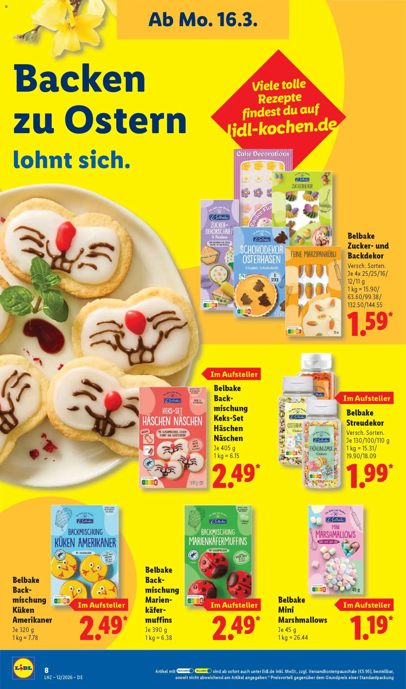 Lidl Prospekt – gültig ab 16.03.2026 | Seite: 18 | Produkte: Schokolade, Zucker