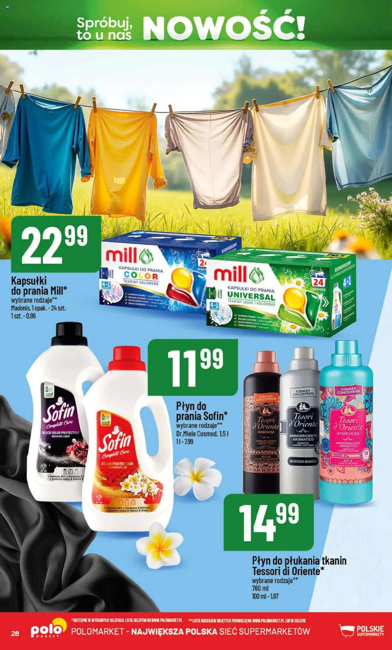 POLOmarket Gazetka - Nowości od 14.08.2025 | Strona: 28 | Produkty: Płyn do płukania tkanin, Kapsułki do prania