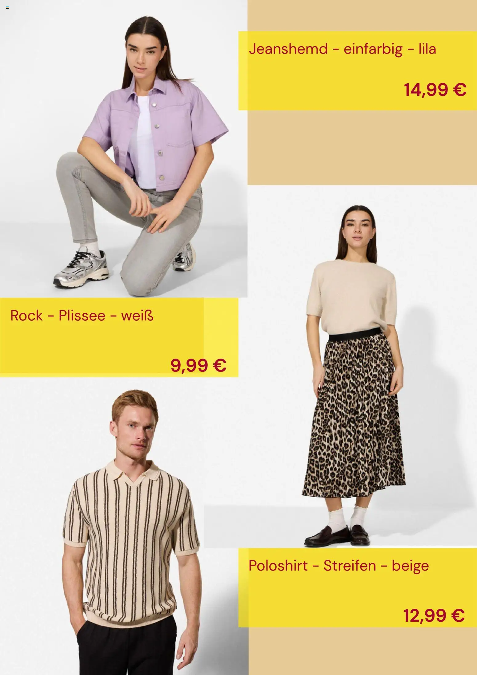 Takko Prospekt 	 – gültig ab 18.04.2026 | Seite: 4 | Produkte: Jeanshemd, Poloshirt, Rock
