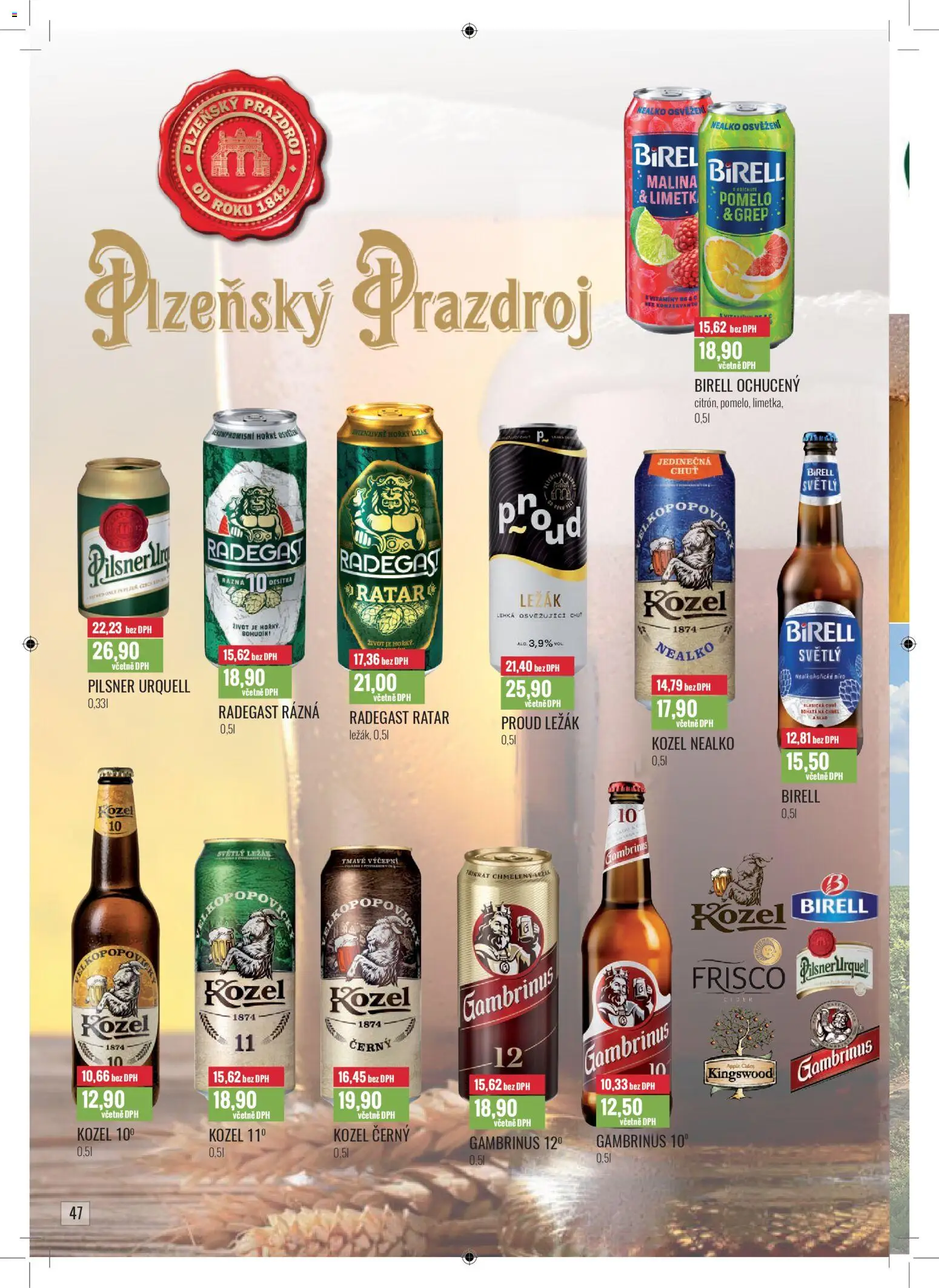 Ratio leták od 01.01.2026 | Strana: 48 | Produkty: Birell, Pivo, Prazdroj, Pilsner