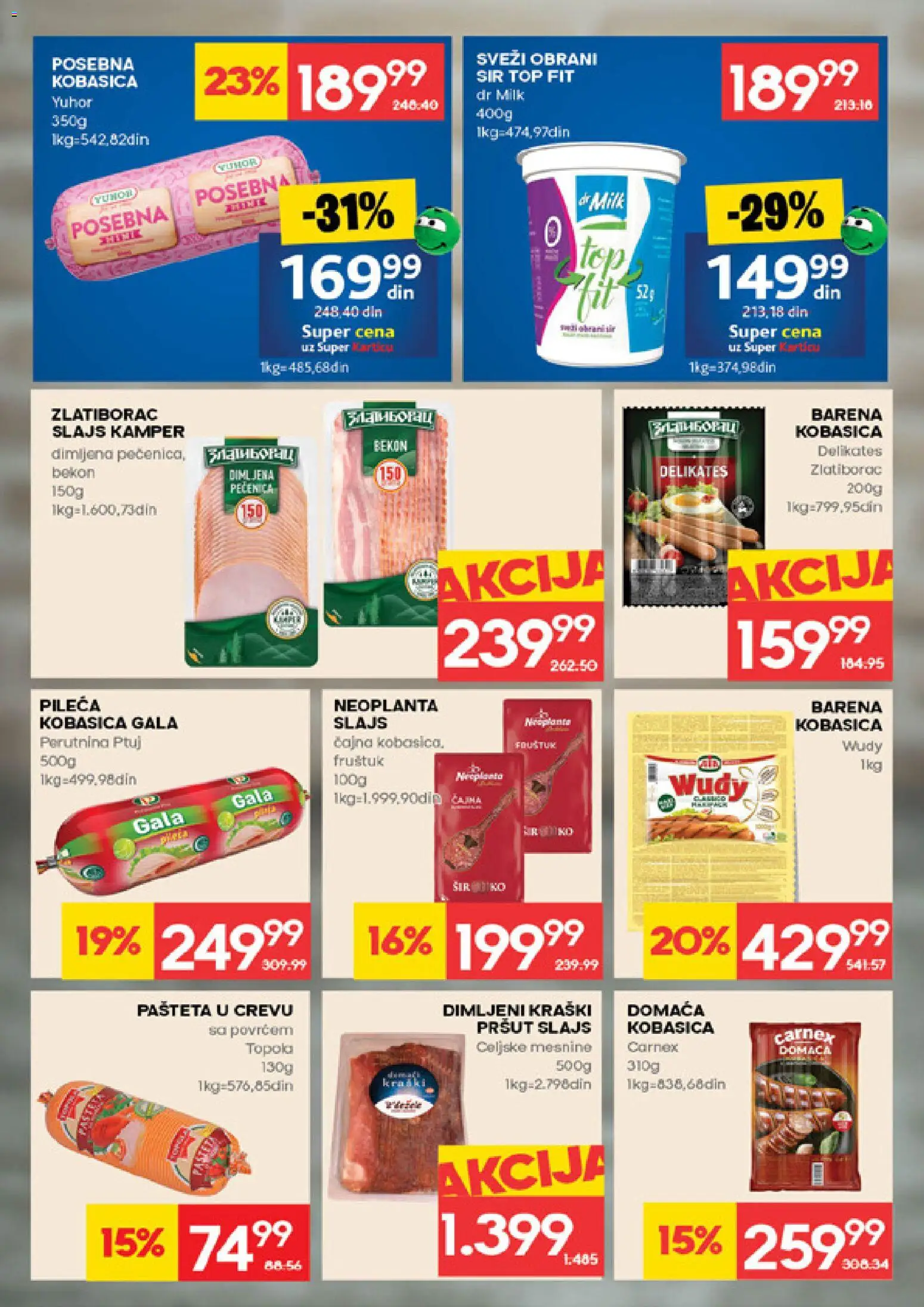 Idea katalog - važi od 12.03.2026 | Strana: 8 | Proizvode: Pršut, Sir, Kobasica, Pašteta