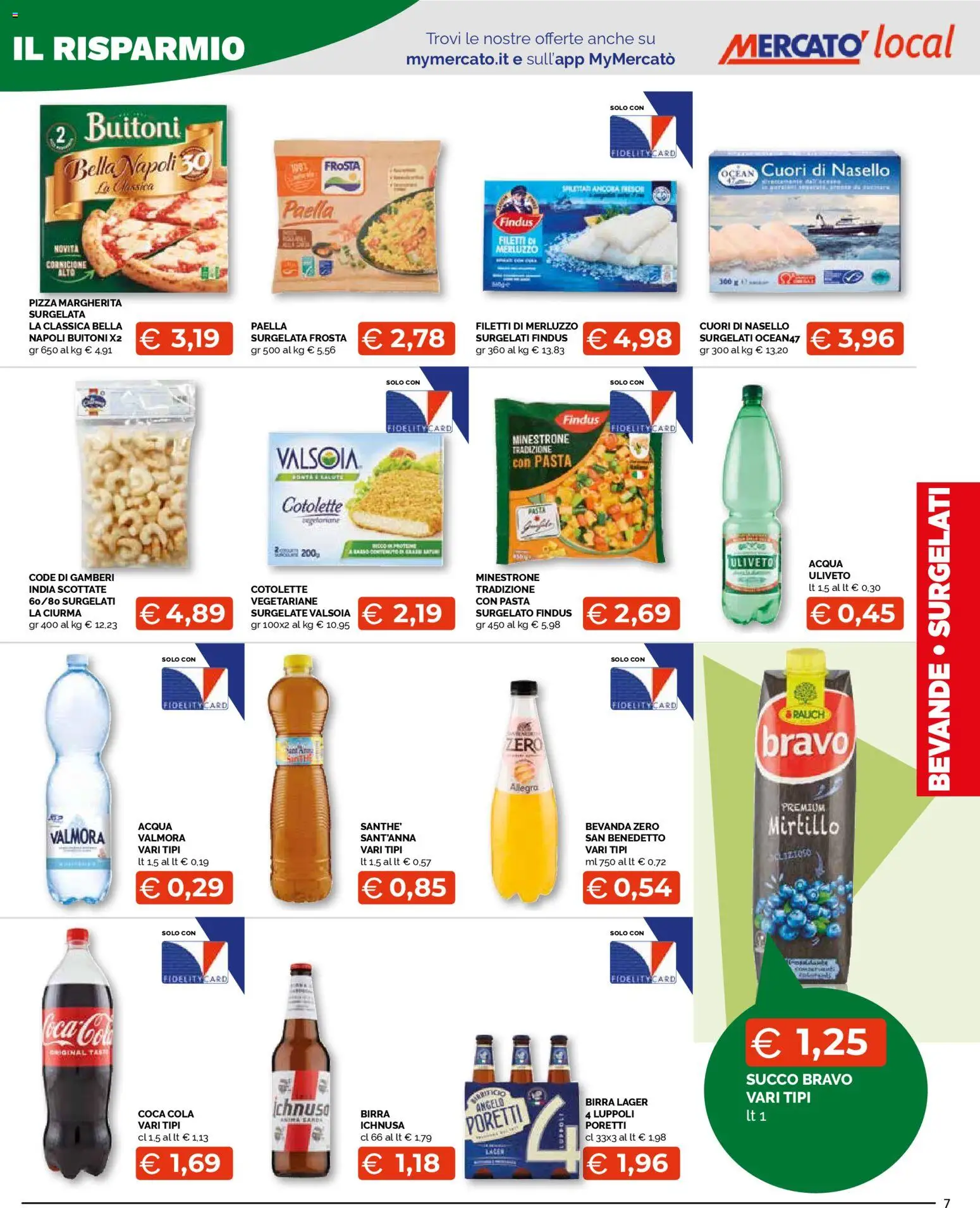 Volantino Mercatò del 10.11.2025 | Pagina: 7 | Prodotti: Succo, Birra, Gamberi, Paella