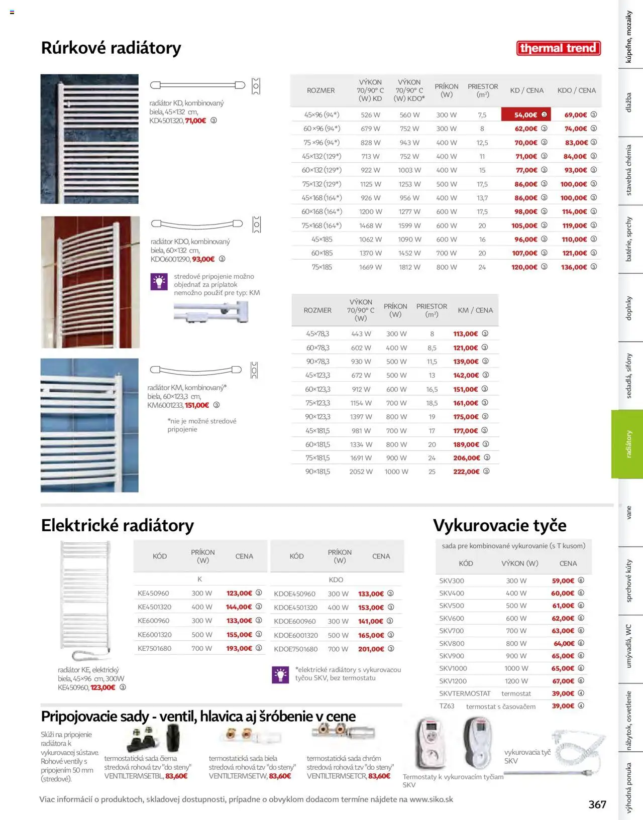 Nové Siko akcie – leták je platný od 01.08.2024 | Strana: 473 | Produkty: Osvetlenie, Termostat, Dlažba, Radiátory