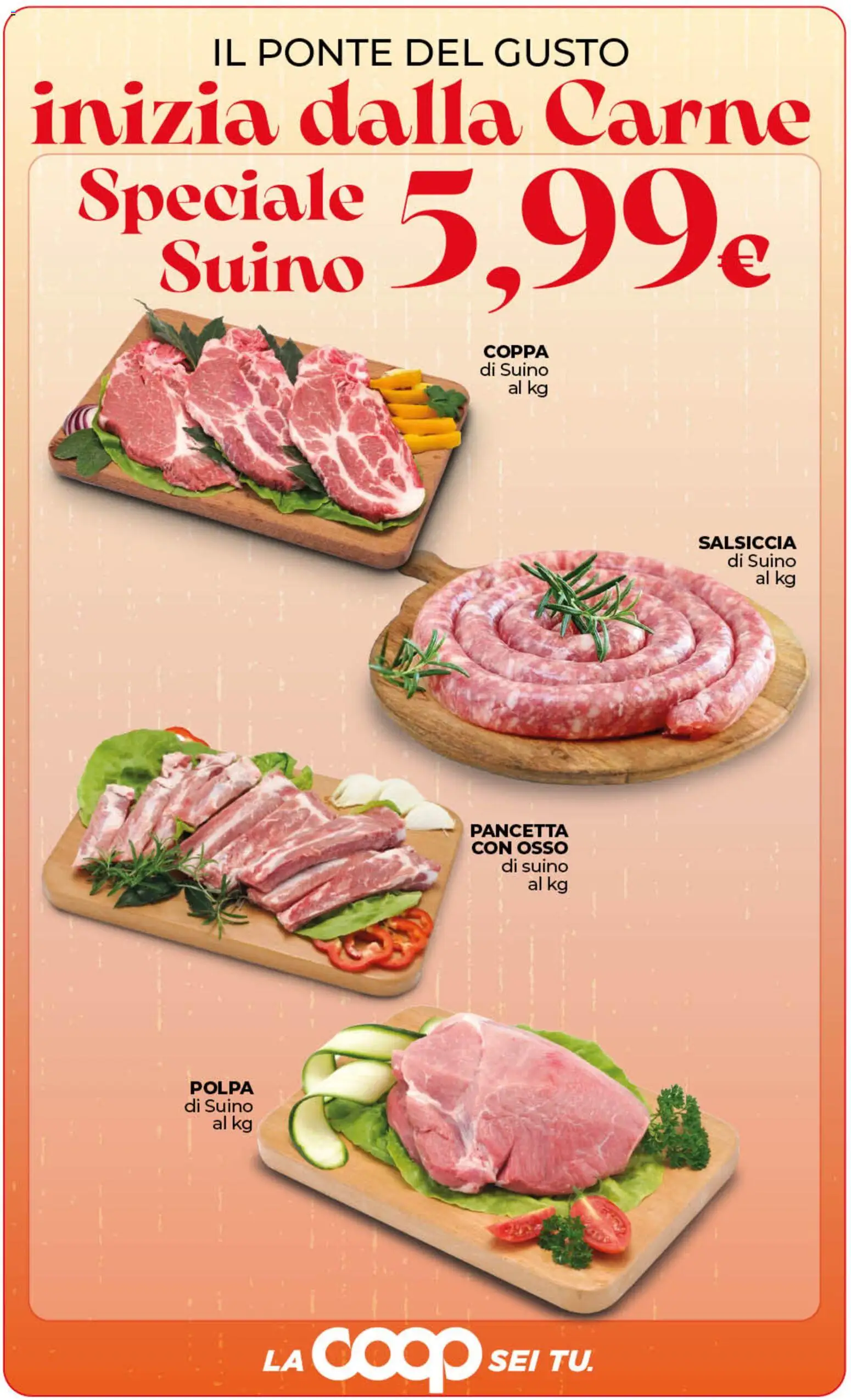 Volantino COOP del 28.04.2026 | Pagina: 16 | Prodotti: Pancetta, Suino, Salsiccia