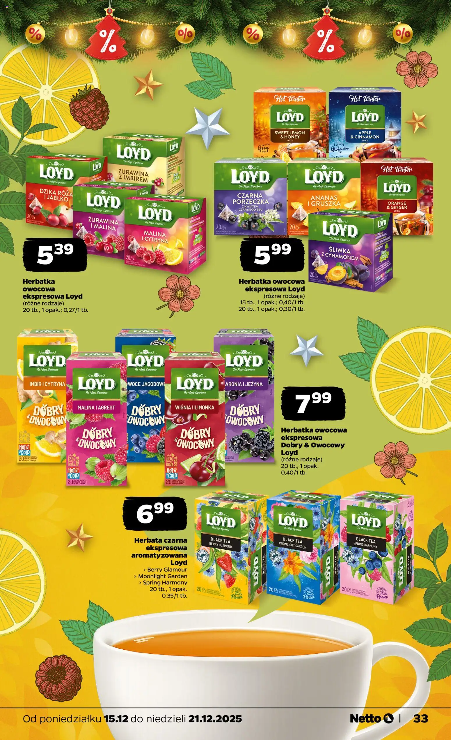 Netto gazetka - Spożywcza od 15.12.2025 | Strona: 33 | Produkty: Limonka, Malina, Porzeczka, Żurawina