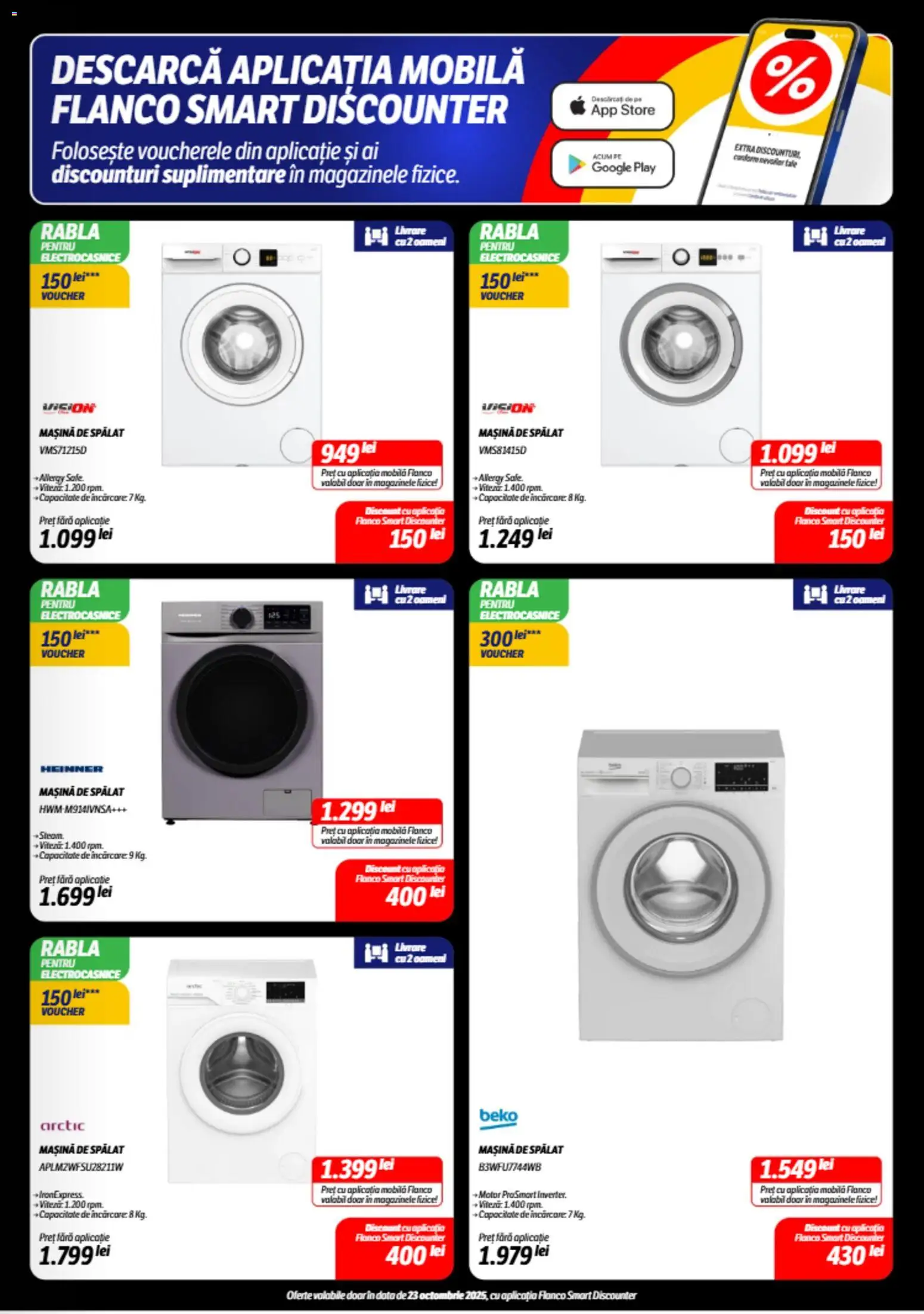 Noul catalog Flanco – valabil de la 23.10.2025 | Pagină: 9 | Produse: Mașină De Spălat