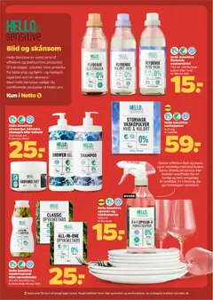 Hello Sensitive showergel, hårvoks, shampoo eller balsam, Showergel, hårvoks, shampoo eller balsam, 100-1000 ml gyldig fra 14.03.2026 | Side: 25