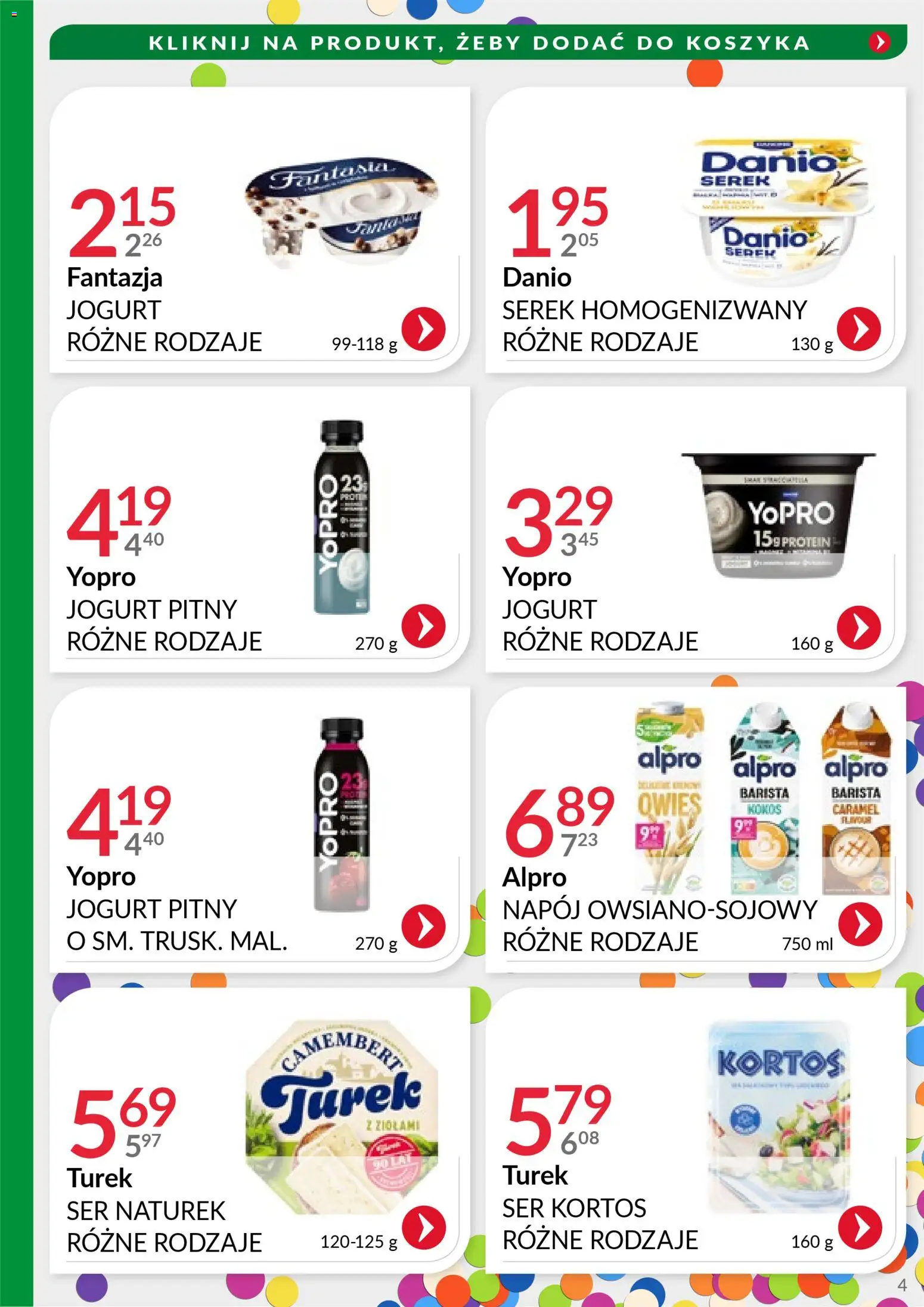 Eurocash Gazetka - Handlowa MR Południowy-Wschód od 22.12.2025 | Strona: 4 | Produkty: Alpro, Serek, Jogurt pitny, Ser