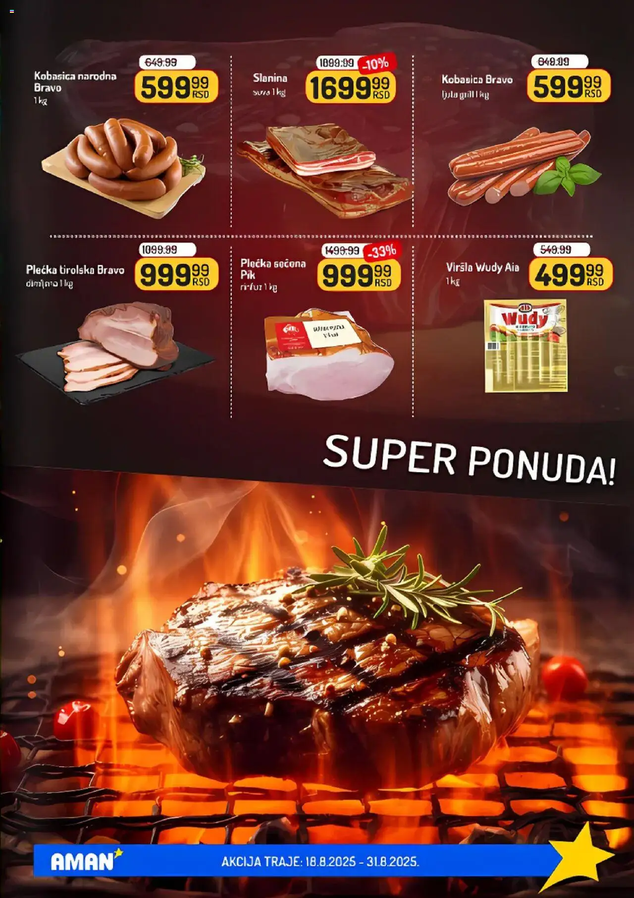 Aman katalog - važi od 18.08.2025 | Strana: 3 | Proizvode: Slanina, Kobasica