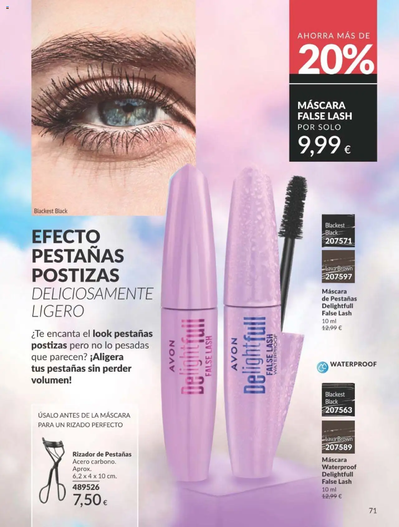 Catálogo AVON campaña 9 │ válido desde el 01.09.2025 | Página: 71 | Productos: Máscara, Pestañas postizas, Máscara de pestañas