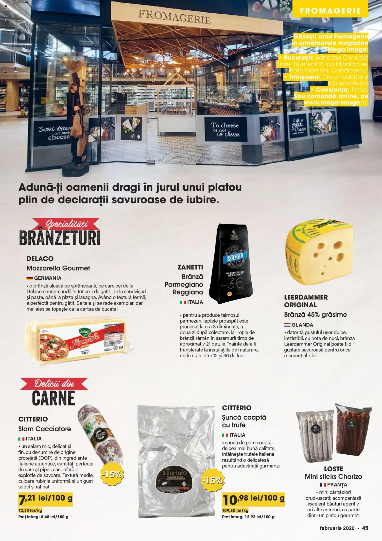 Noul catalog Mega Image – valabil de la 29.01.2026 | Pagină: 45 | Produse: Light Kedi Konservesi, Salam, Pizza, Sare