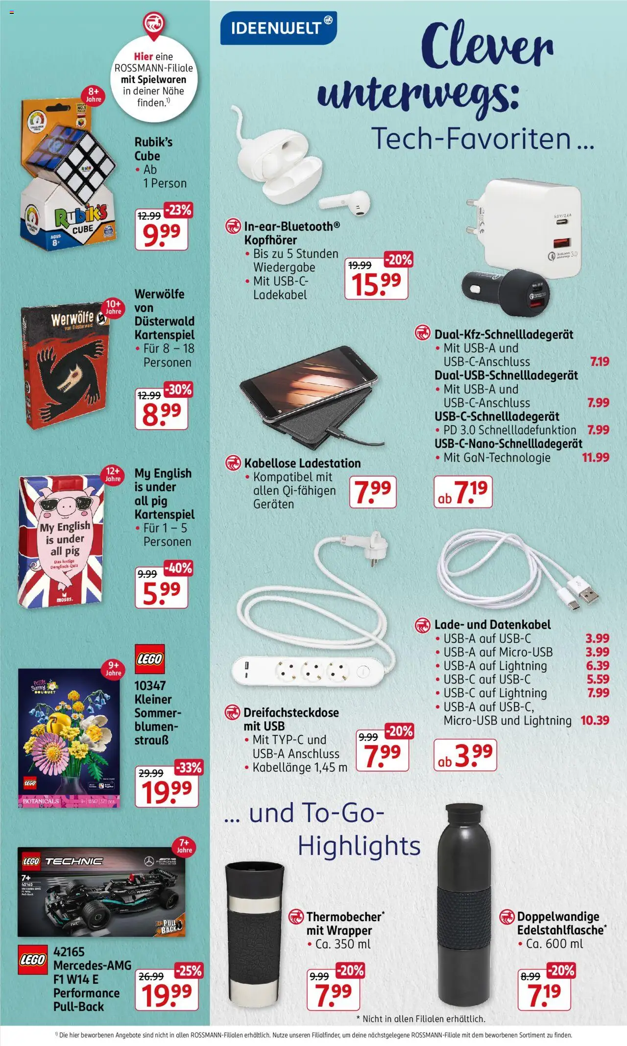 Rossmann Prospekt 	 – gültig ab 06.10.2025 | Seite: 5 | Produkte: USB, Blumen, Ladekabel, Kopfhörer