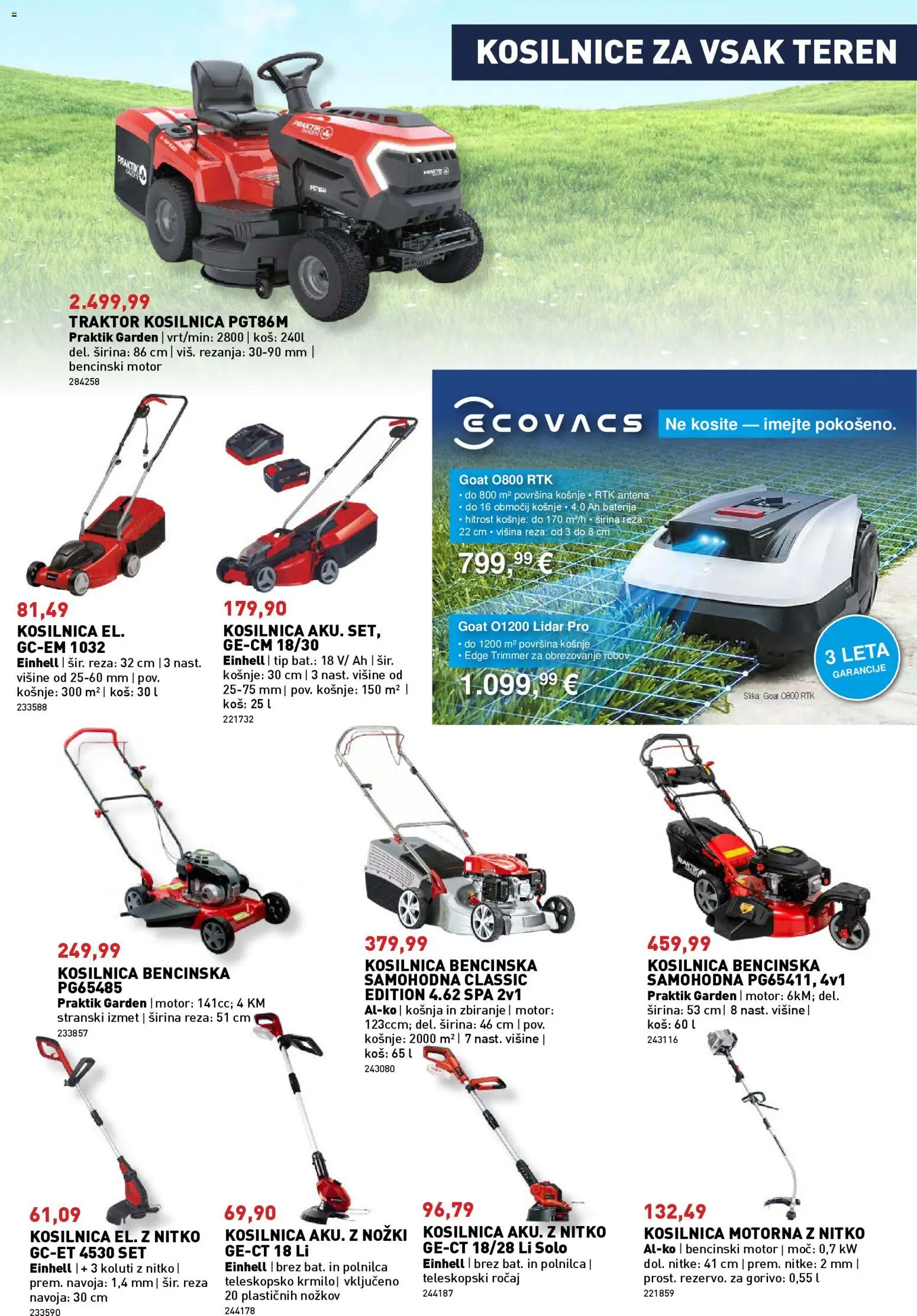 Novi Inpos katalog ponudbe – veljaven od 09.04.2026 | Stran: 2 | Izdelki: Baterija, Kosilnica, Kos