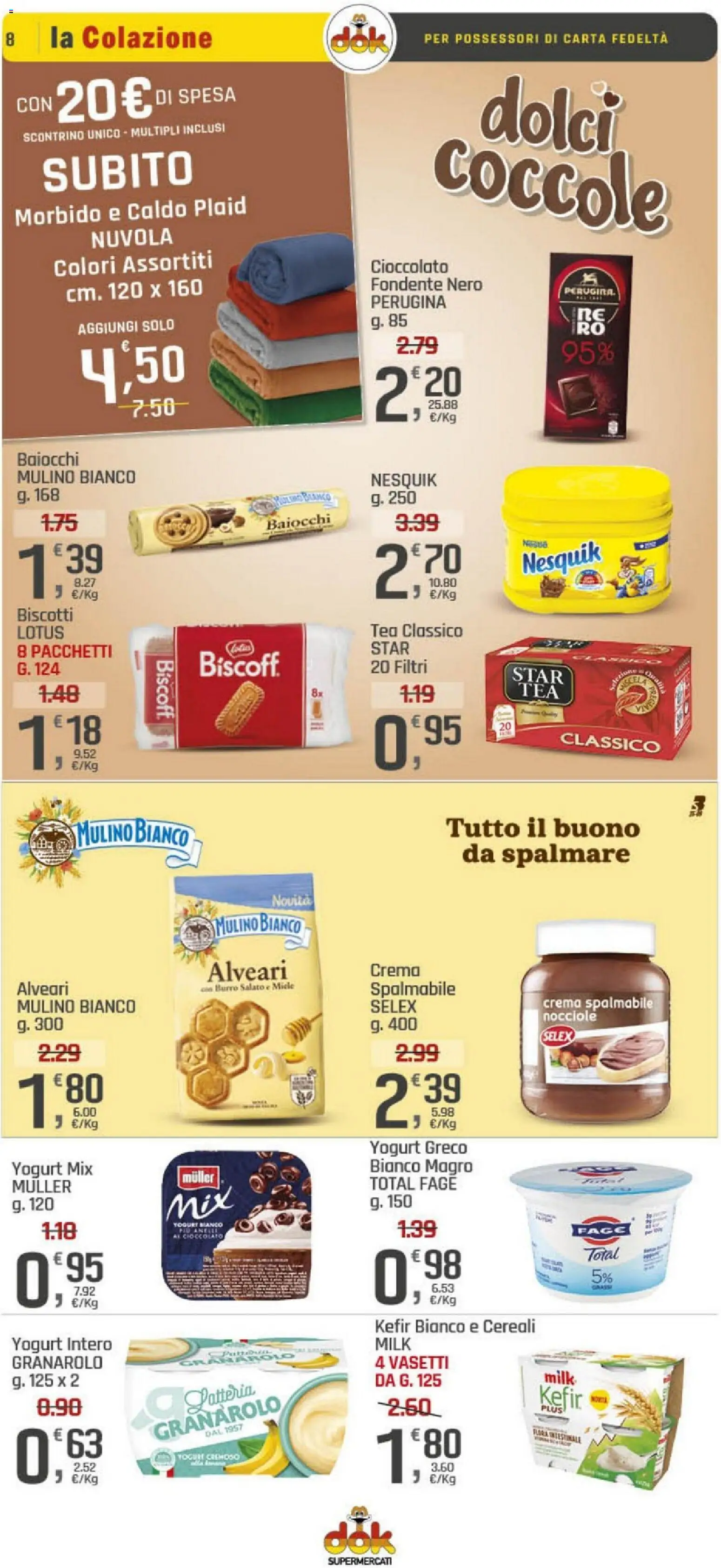 Volantino DOK del 09.01.2026 | Pagina: 8 | Prodotti: Crema, Cioccolato, Biscotti, Burro
