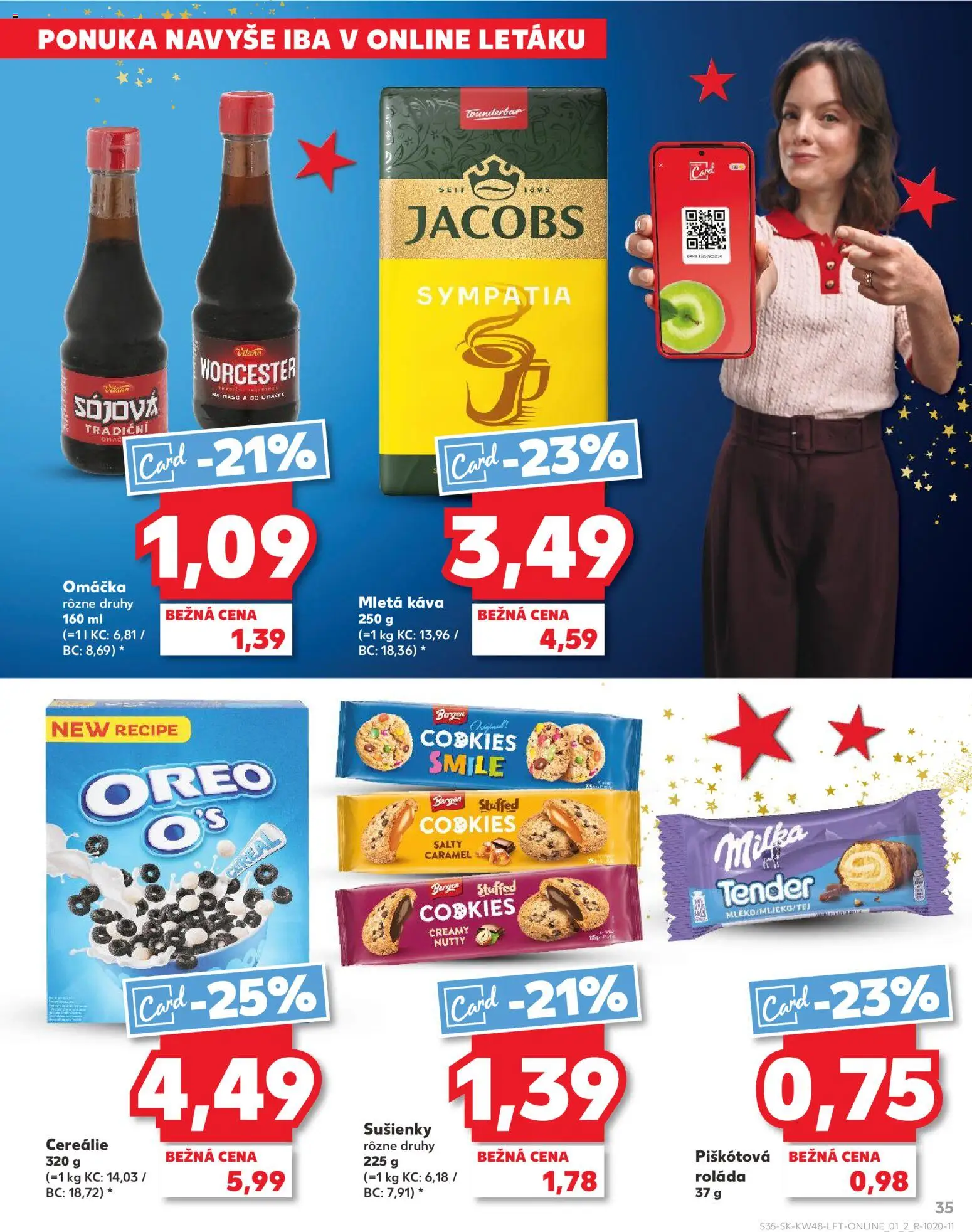 Nové Kaufland akcie – leták je platný od 27.11.2025 | Strana: 35 | Produkty: Káva, Cereálie, Milka, Omáčka