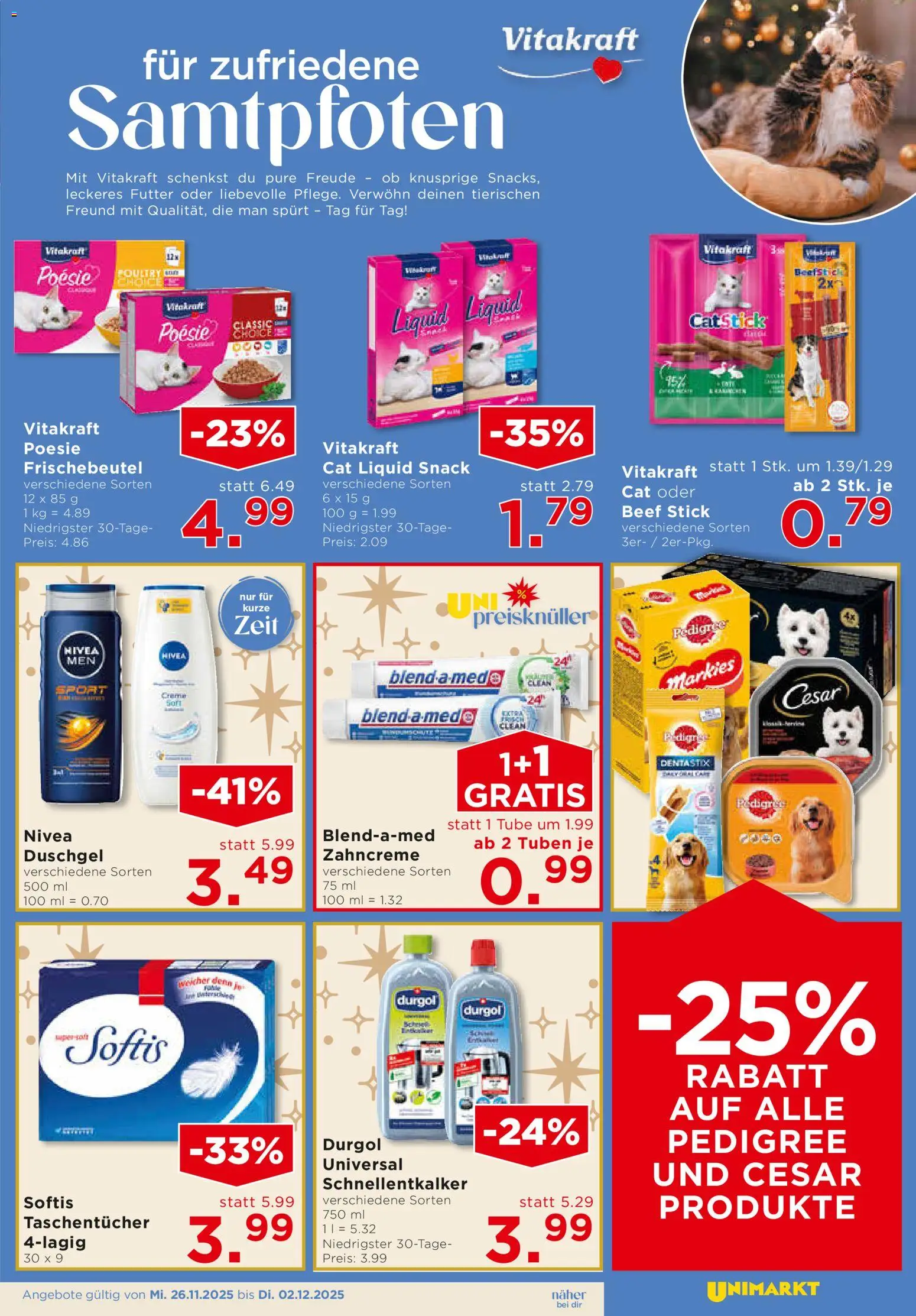 Unimarkt Flugblatt gültig ab 26.11.2025 | Seite: 13 | Produkte: Duschgel