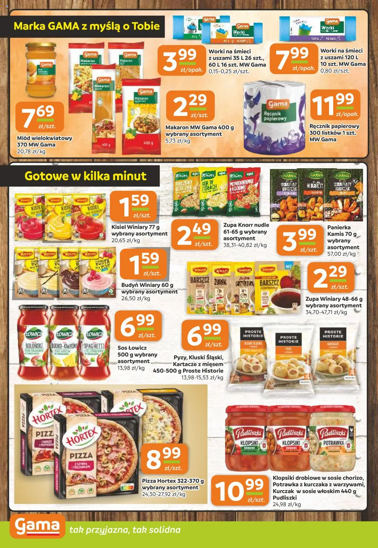 Gama Gazetka od 16.10.2025 | Strona: 8 | Produkty: Miód, Klopsiki, Zupa, Makaron