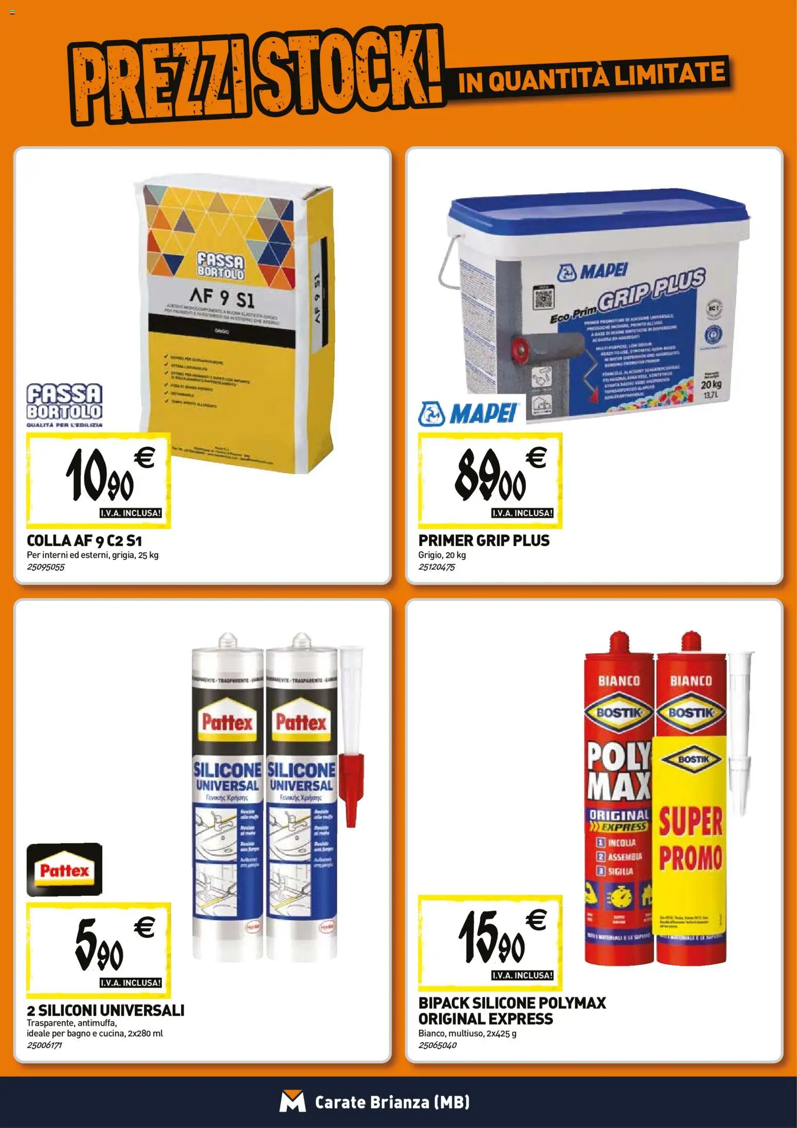 Volantino TECNOMAT del 26.03.2026 | Pagina: 11 | Prodotti: Colla, Silicone, Bagno