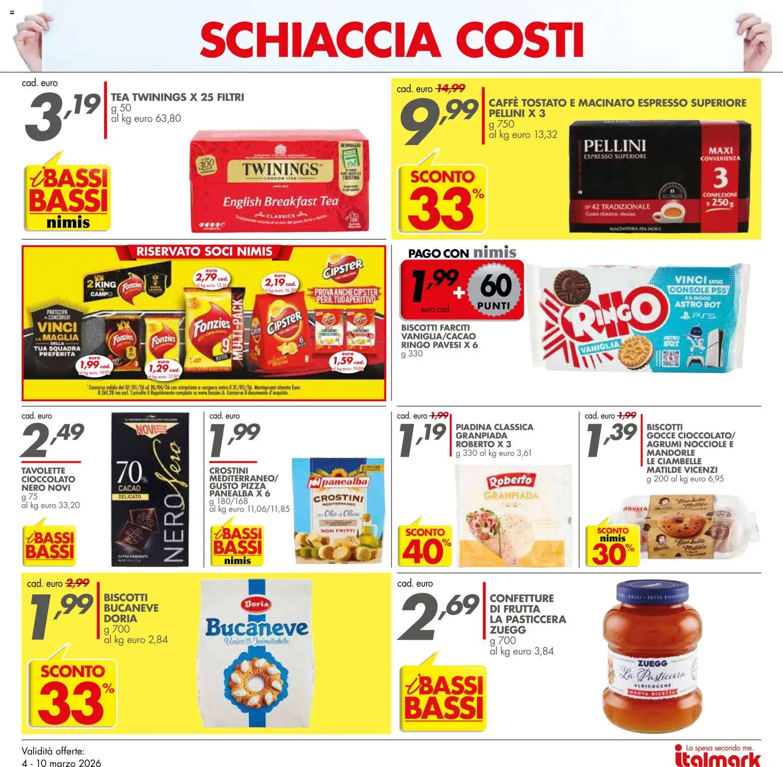 Volantino Italmark del 04.03.2026 | Pagina: 13 | Prodotti: Pizza, Biscotti, Cacao, Albicocche