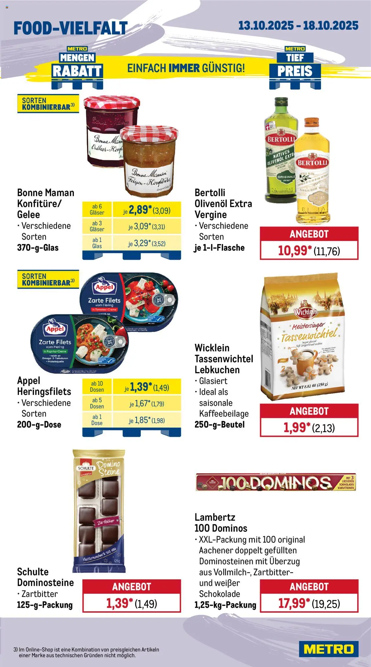 Metro Prospekt 	 – gültig ab 13.10.2025 | Seite: 13 | Produkte: Schokolade, Olivenol, Creme, Bonne maman